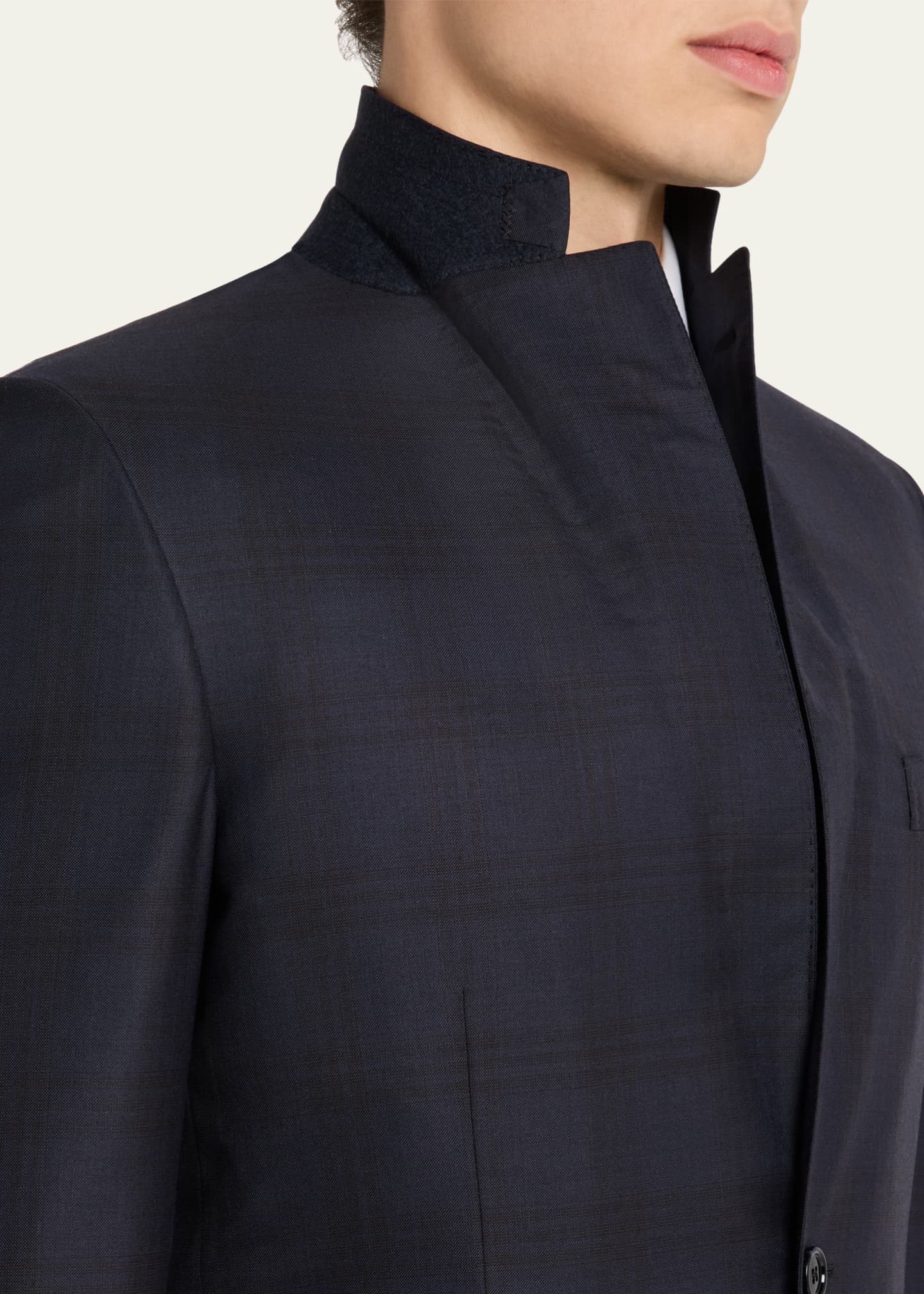 Brioni Men's Wool and Silk Tonal Plaid Two-Piece Suit Image 8 of 8