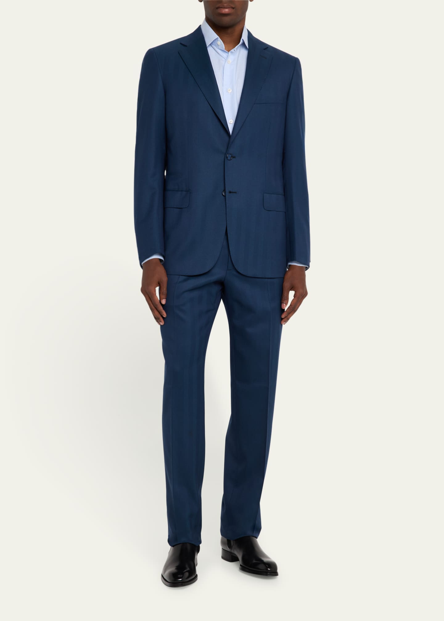 Brioni Men's Wool Herringbone Two-Piece Suit Image 2 of 8