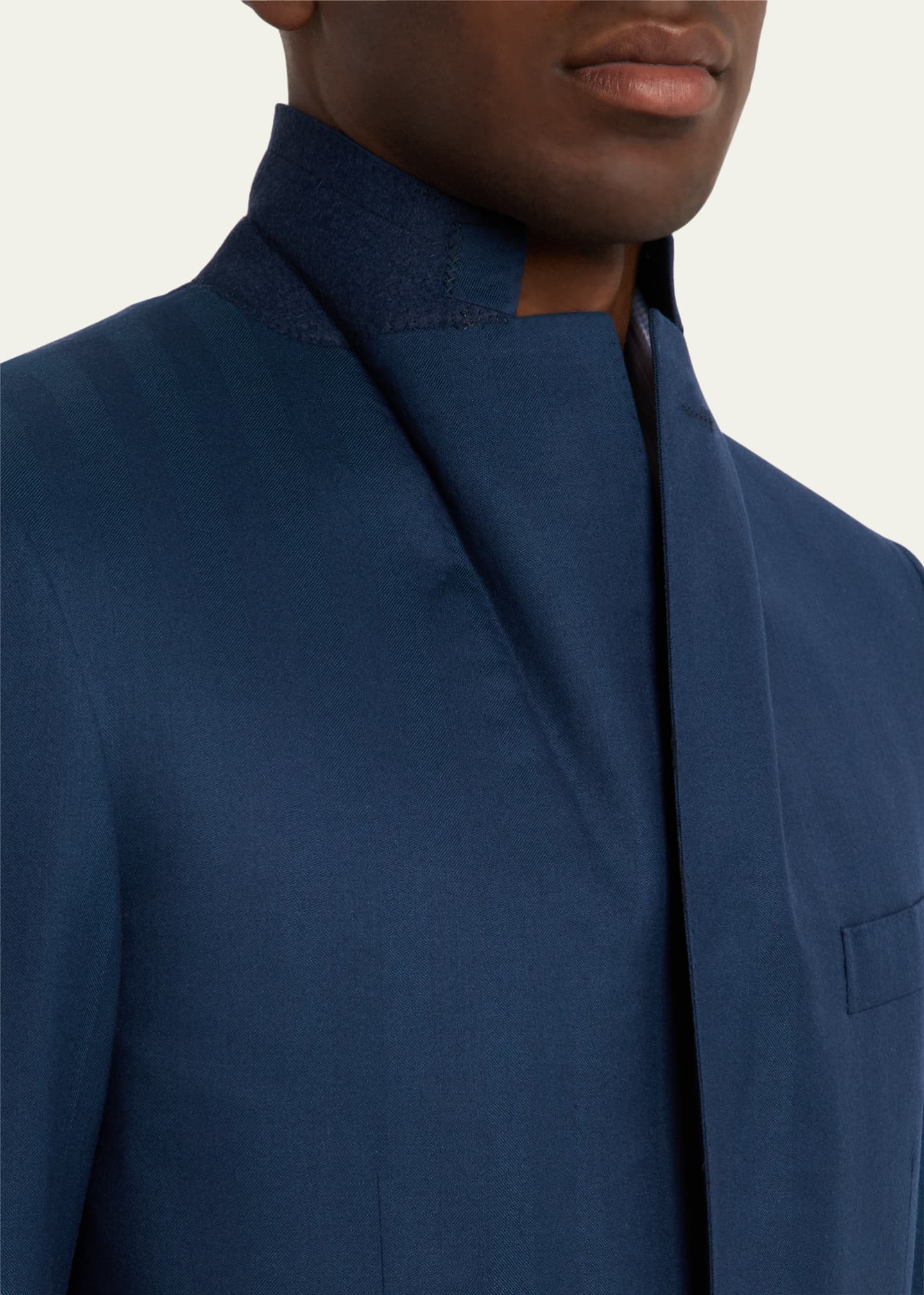 Brioni Men's Wool Herringbone Two-Piece Suit Image 8 of 8