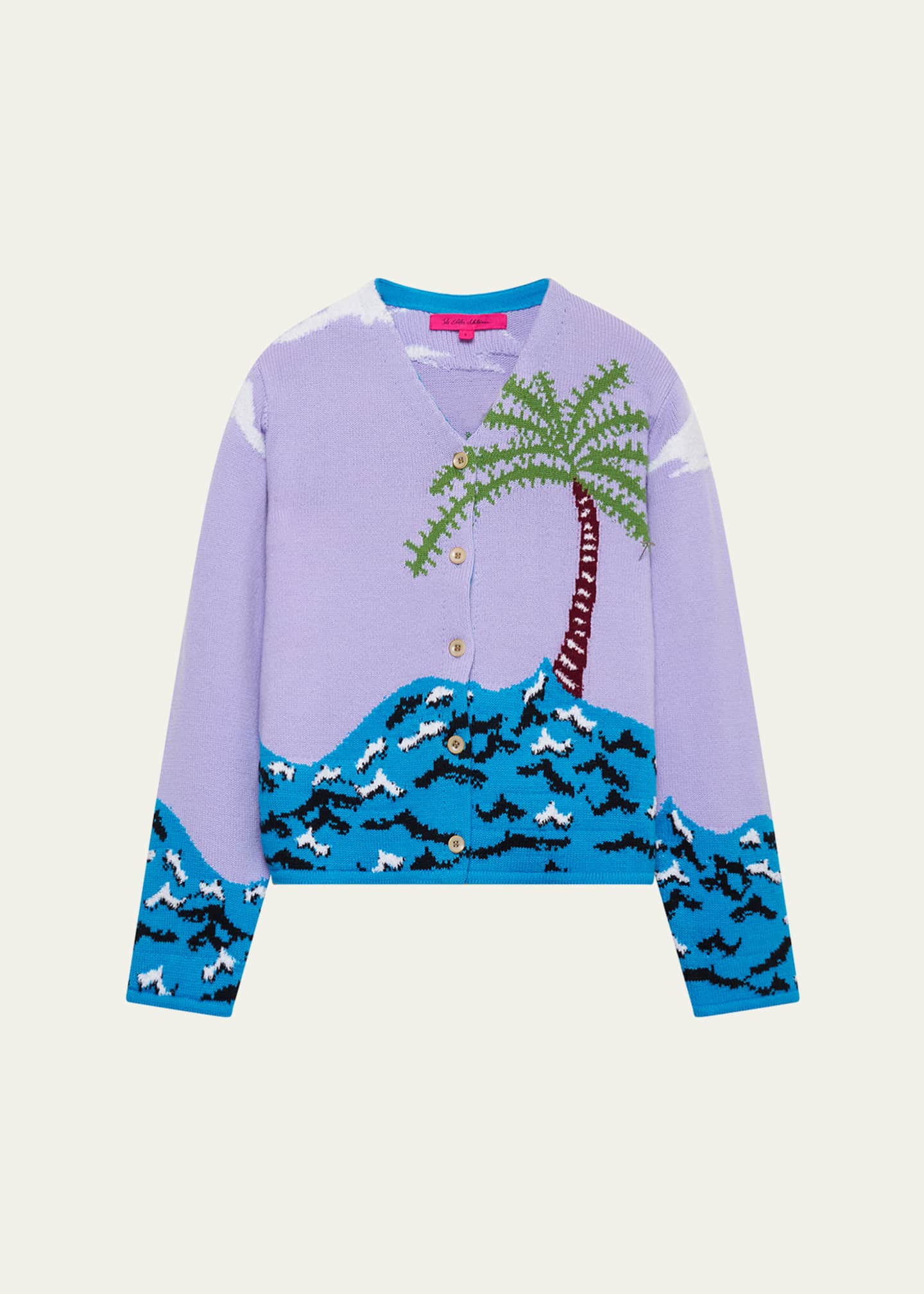 The Elder Statesman Palm Beach V-Neck Cardigan