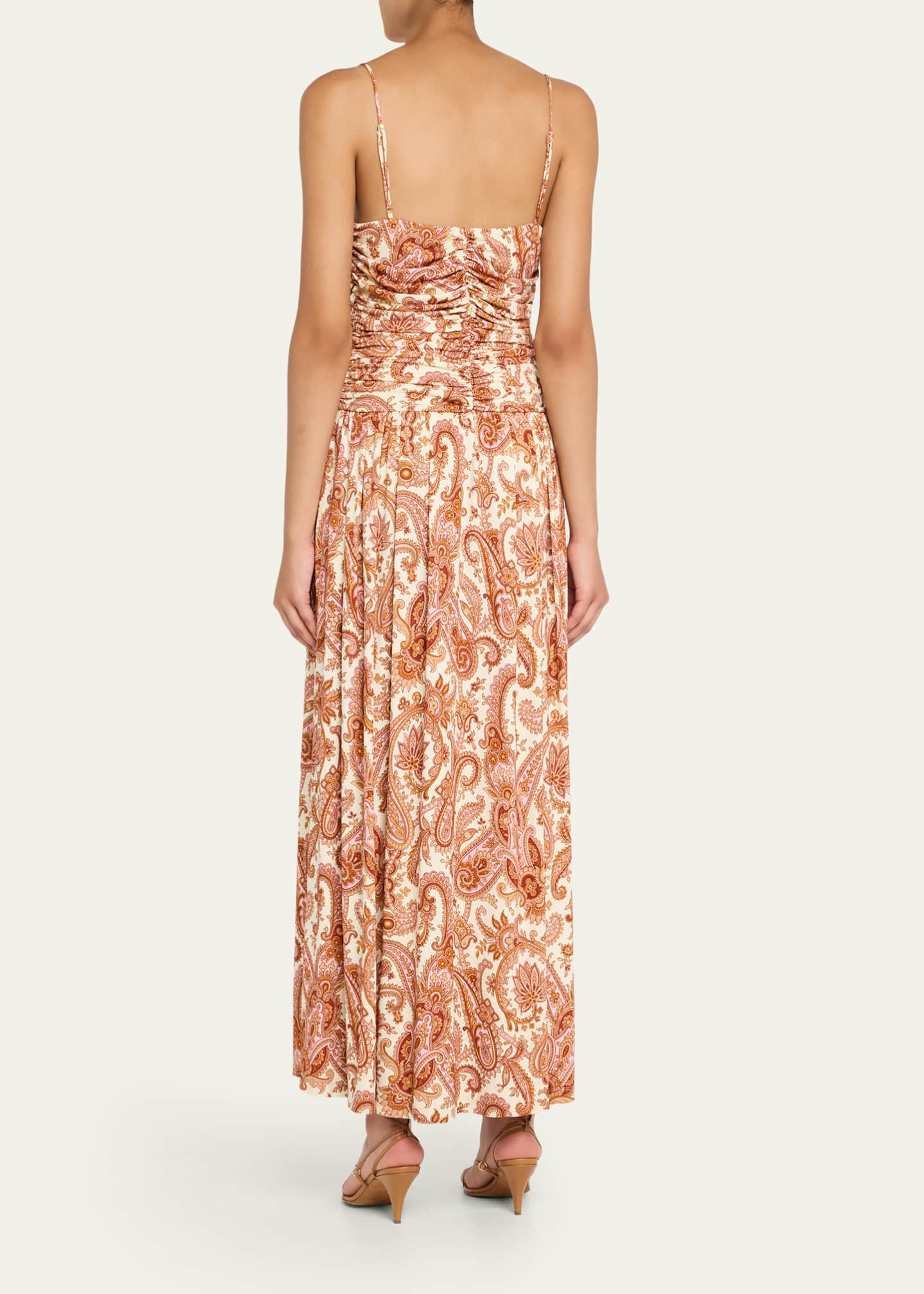 Cara Cara Azalea Paisley-Print Ruched Midi Dress Image 3 of 5
