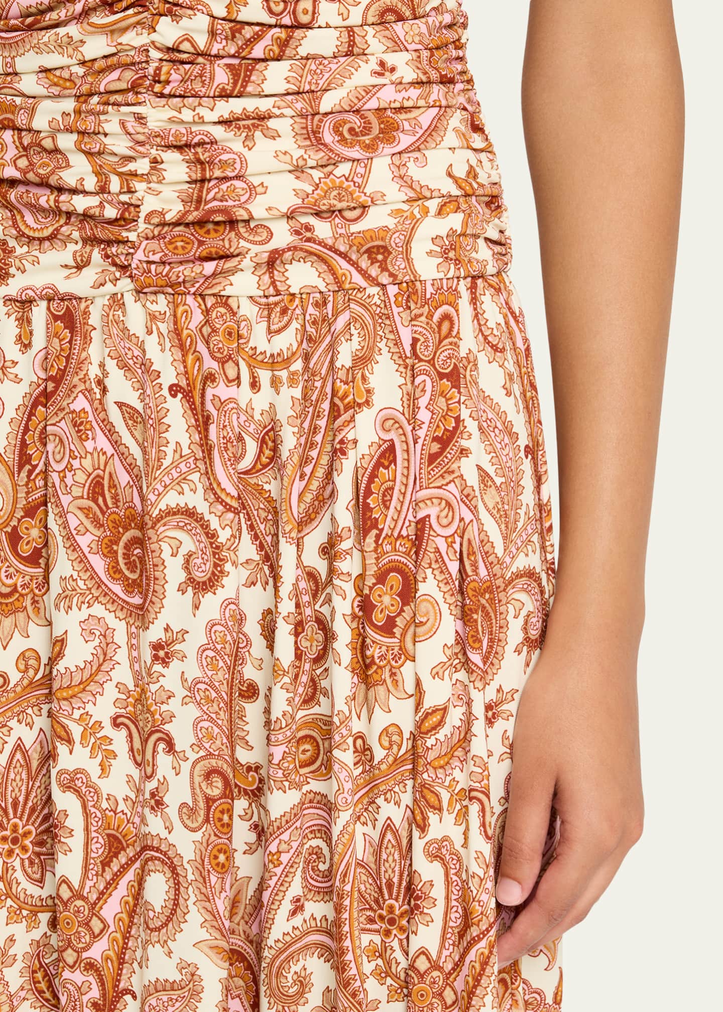 Cara Cara Azalea Paisley-Print Ruched Midi Dress Image 5 of 5