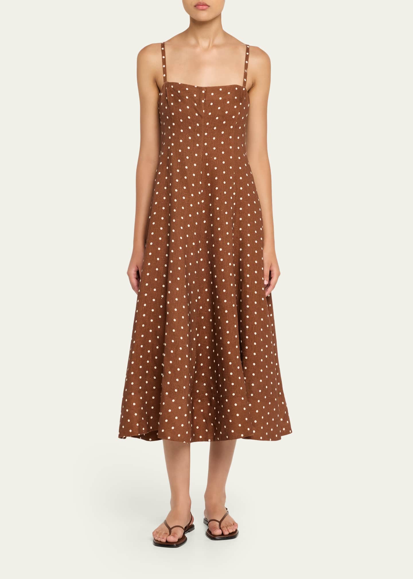 Cara Cara Gimlet Polka Dot Midi Dress Image 2 of 5