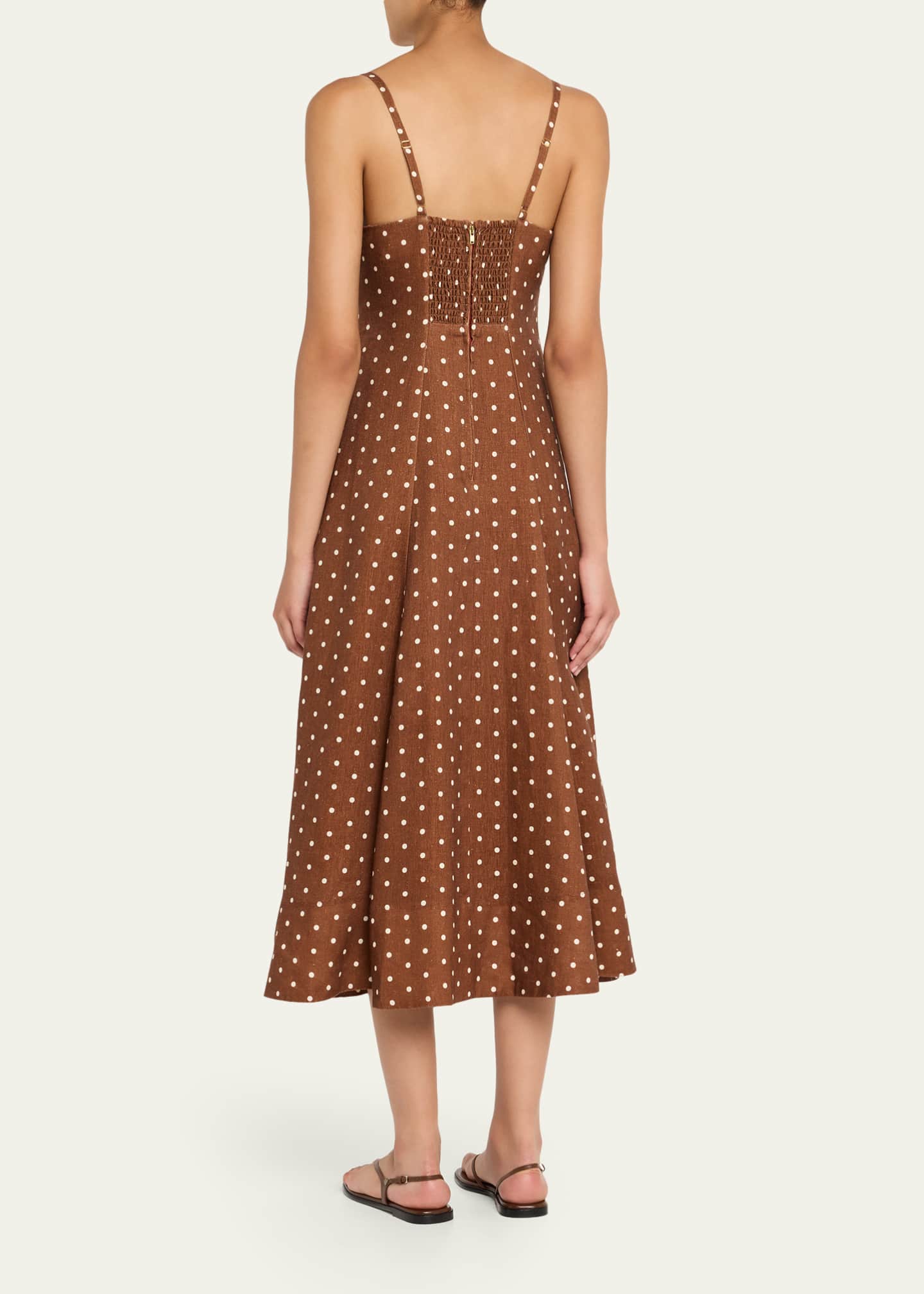 Cara Cara Gimlet Polka Dot Midi Dress Image 3 of 5