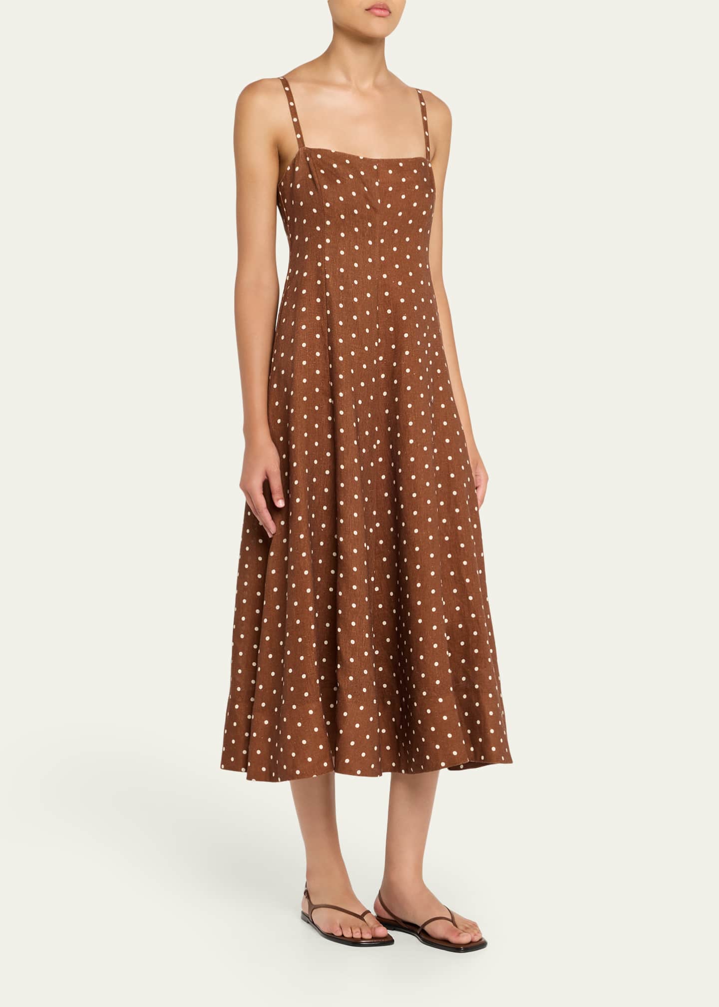 Cara Cara Gimlet Polka Dot Midi Dress Image 4 of 5