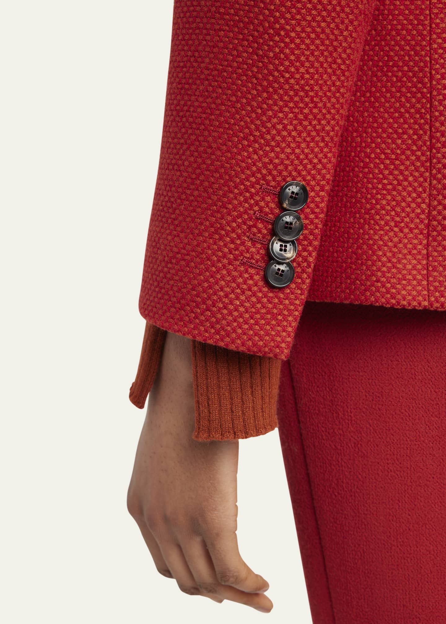 Kiton Fitted Cashmere Blazer Image 5 of 5