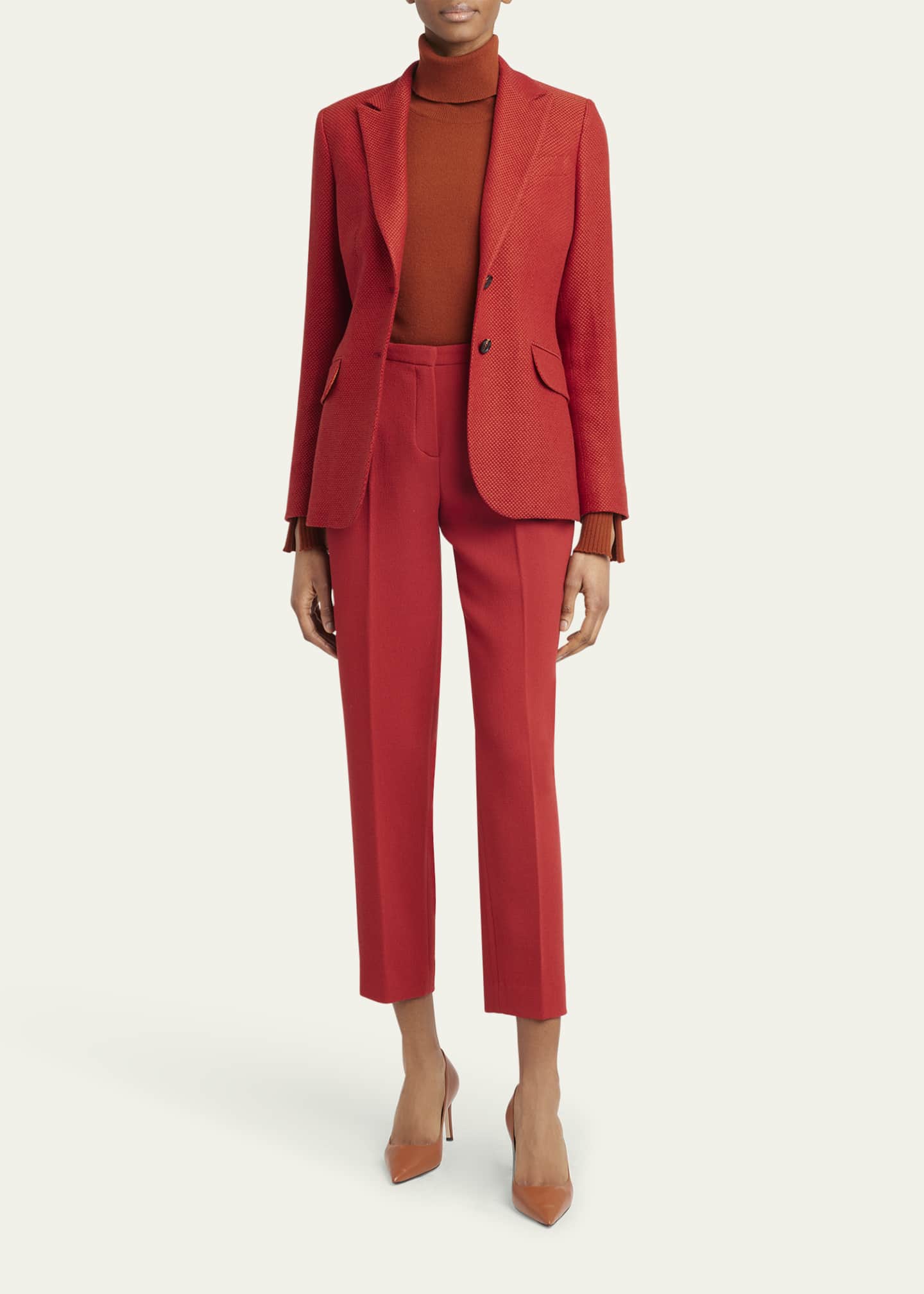 Kiton Slim Leg Wool Trousers Image 2 of 5