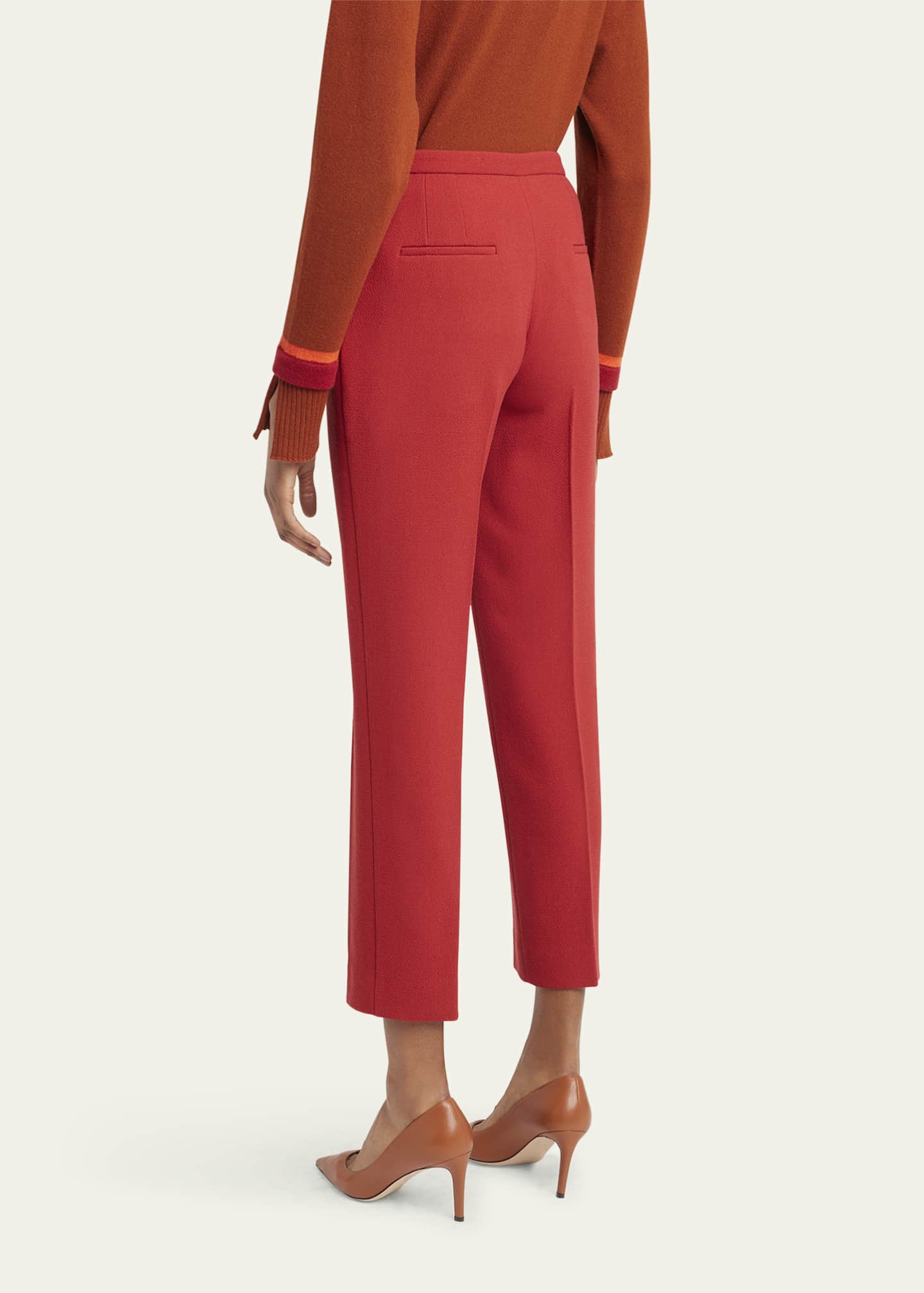 Kiton Slim Leg Wool Trousers Image 3 of 5