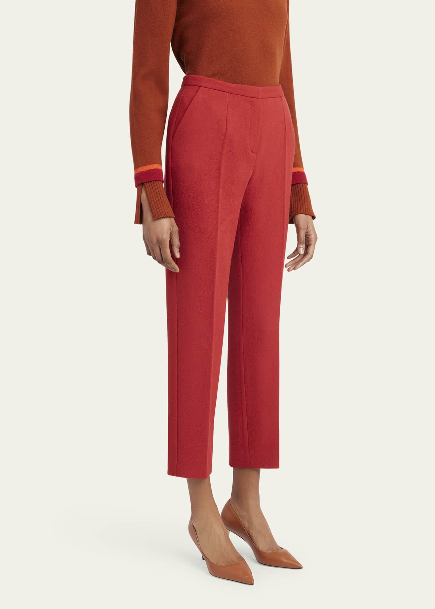 Kiton Slim Leg Wool Trousers Image 4 of 5