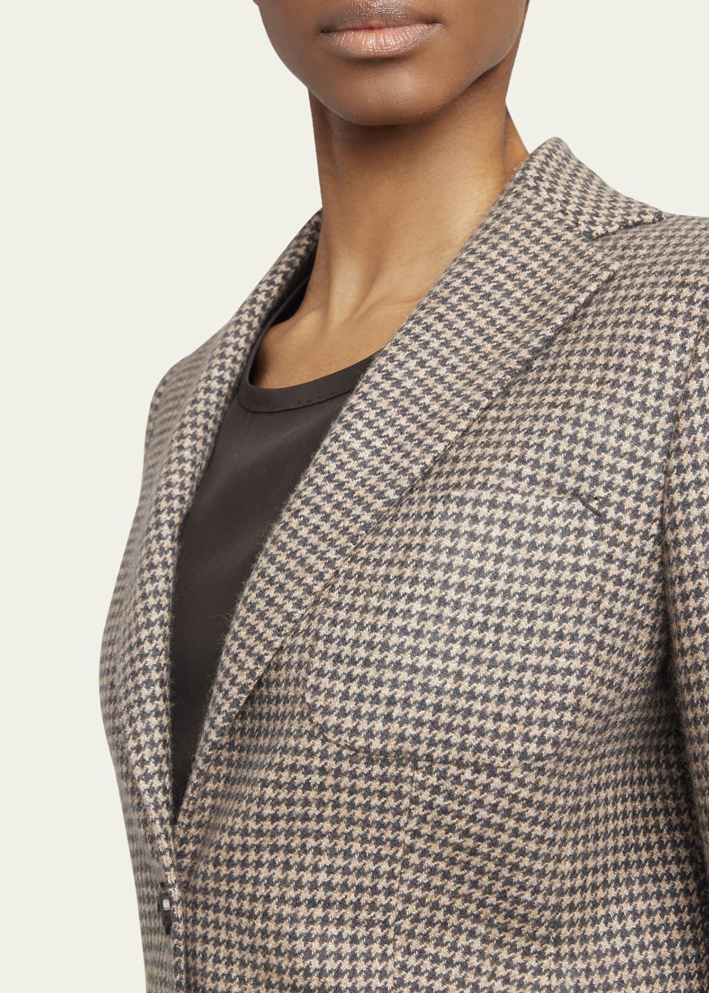 Kiton Houndstooth Cashmere Blazer Image 5 of 5