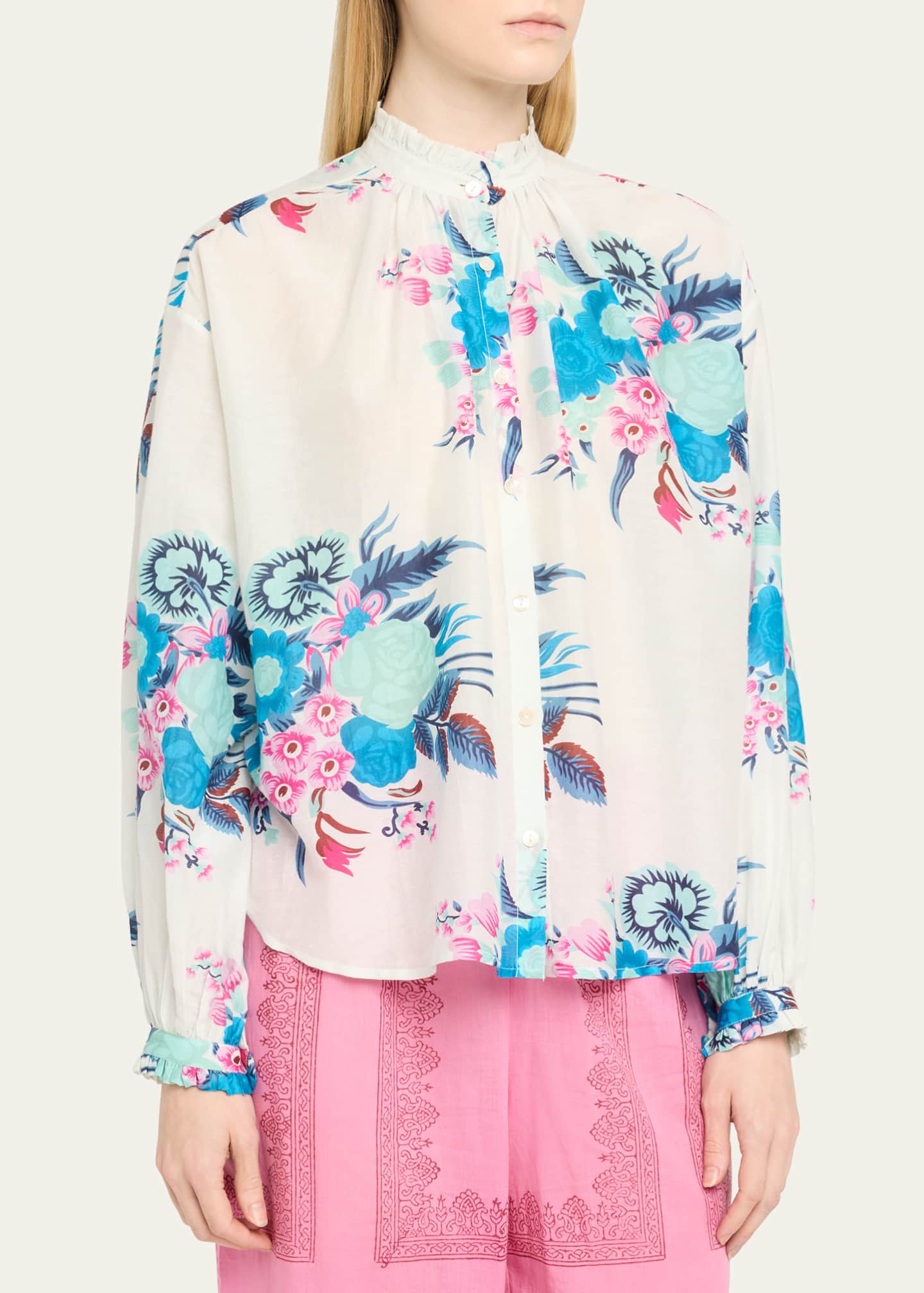 Alix of Bohemia Poet Berry Jackfruit Blouse Image 4 of 5