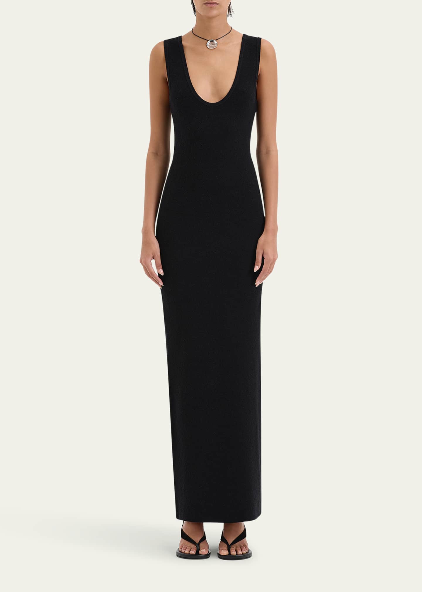 nasir gathered scoop neck tencel floor length dress NASIR GATHERED SCOOP NECK TENCEL FLOOR LENGTH DRESS | CULT MIA