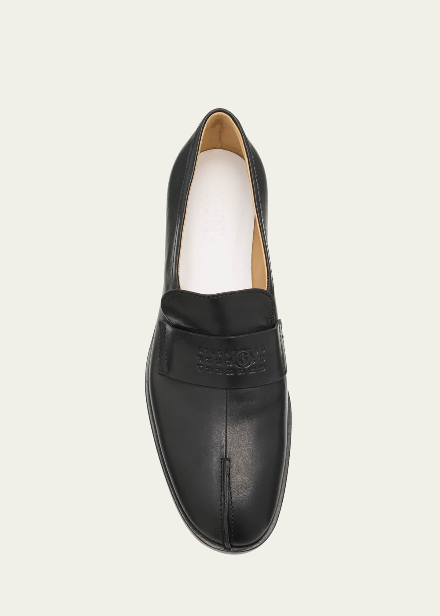 MM6 Maison Margiela Numeric Signature Leather Loafers - Bergdorf