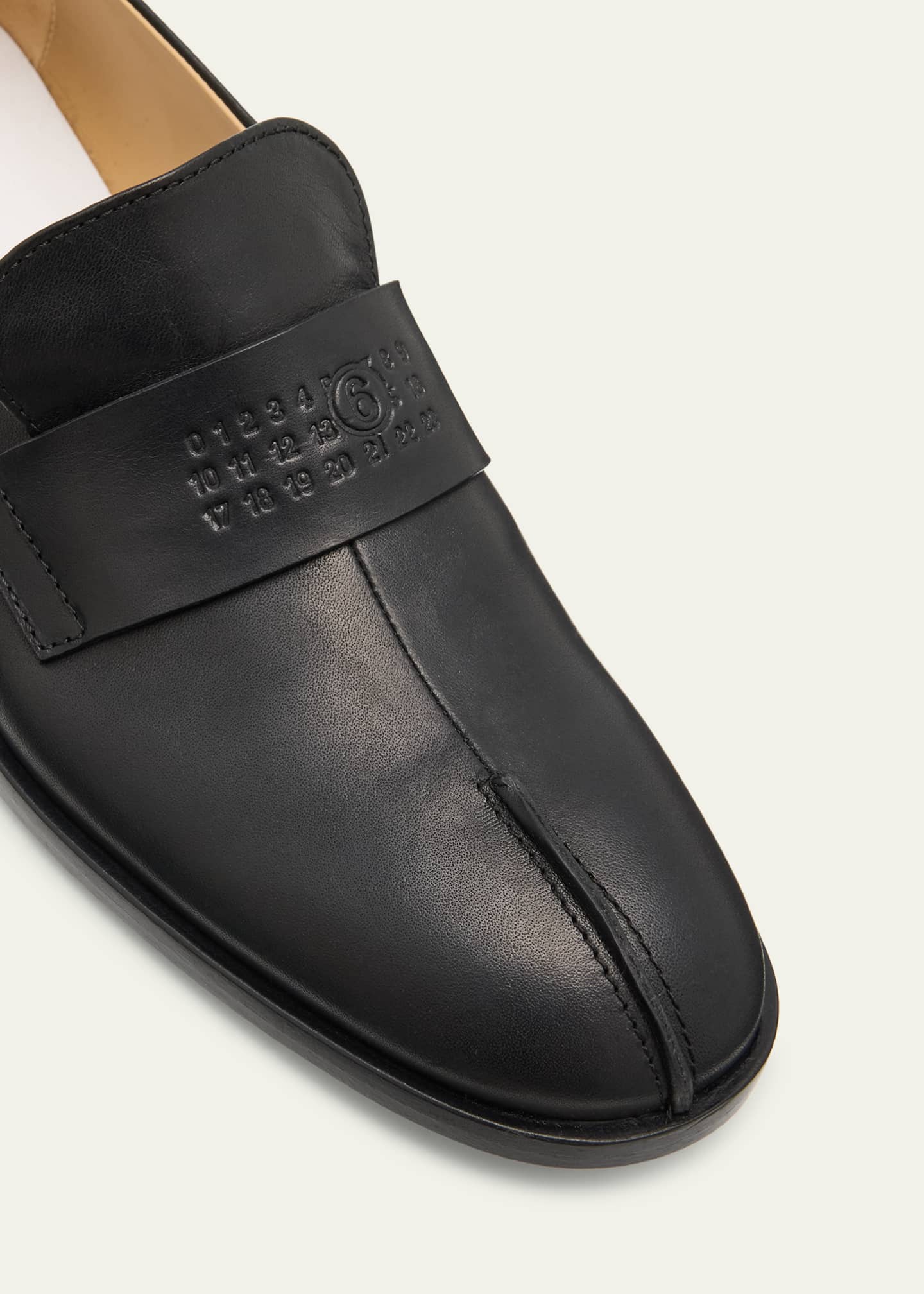 MM6 Maison Margiela Numeric Signature Leather Loafers - Bergdorf