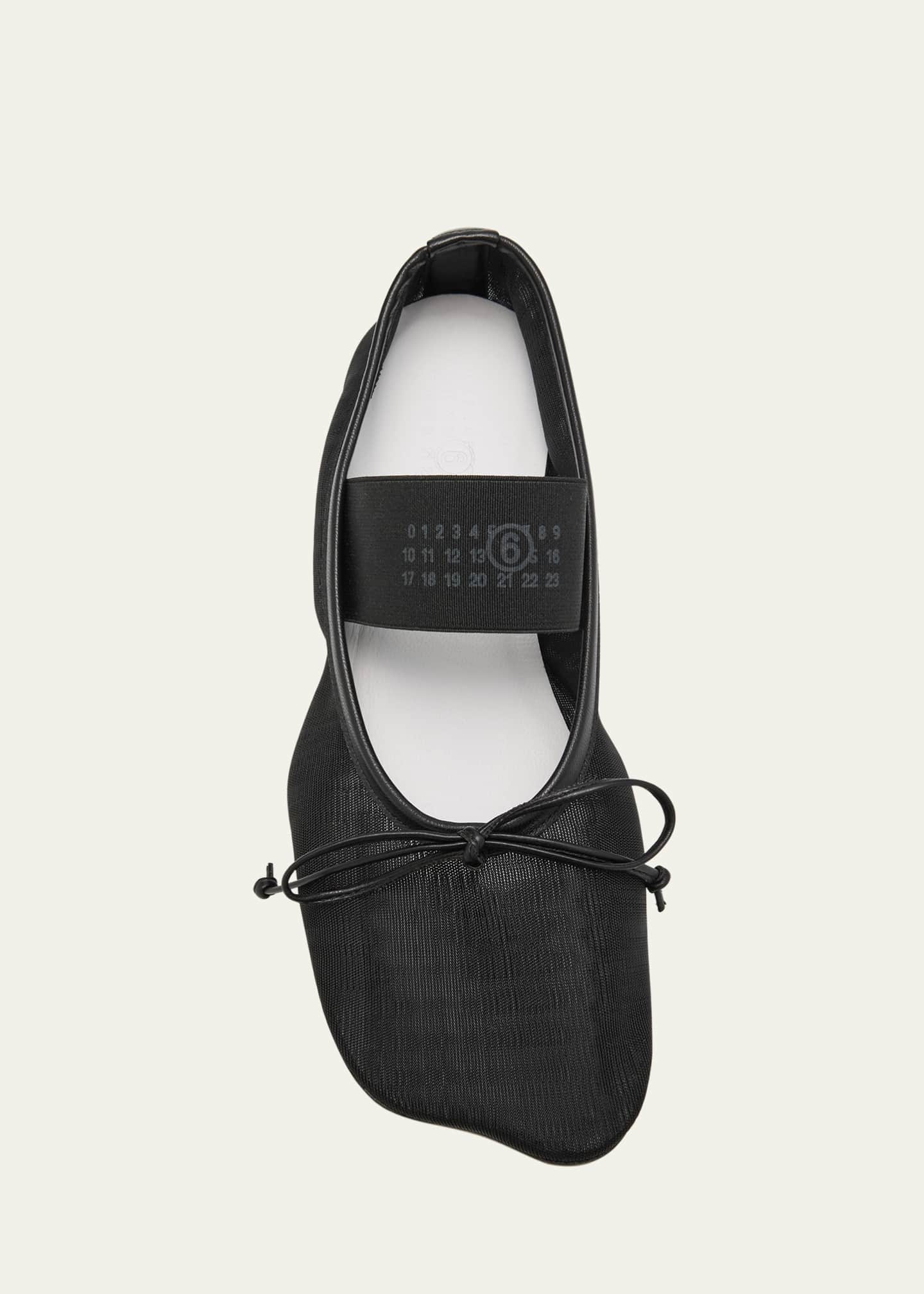 MM6 Maison Margiela Mesh Anatomic Numeric Ballerina Flats