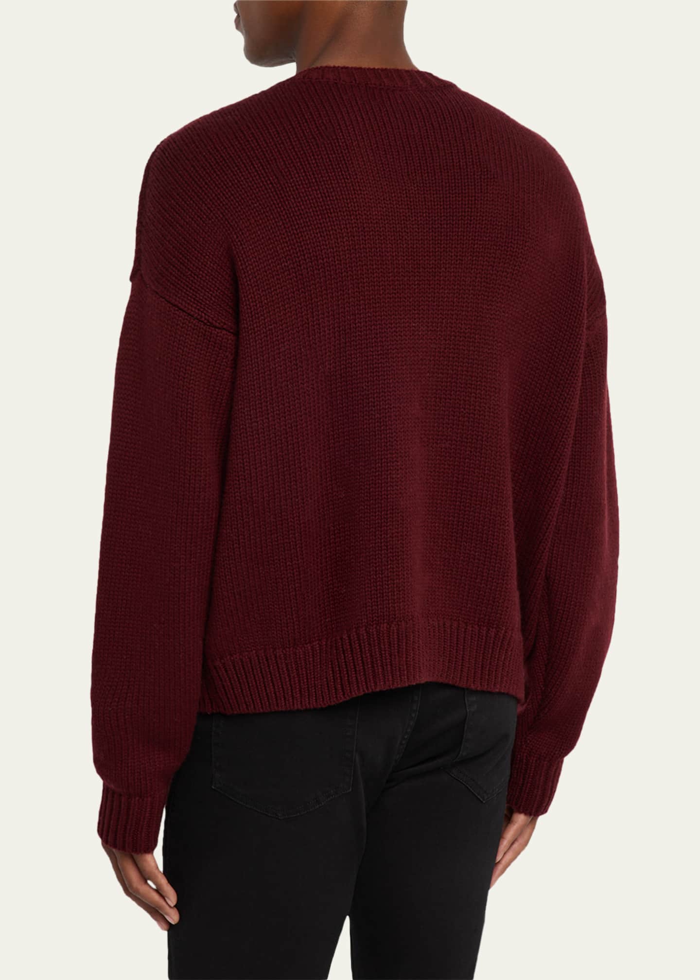 FRAME Men's Wool and Cashmere Knit V-Neck Sweater Image 3 of 5