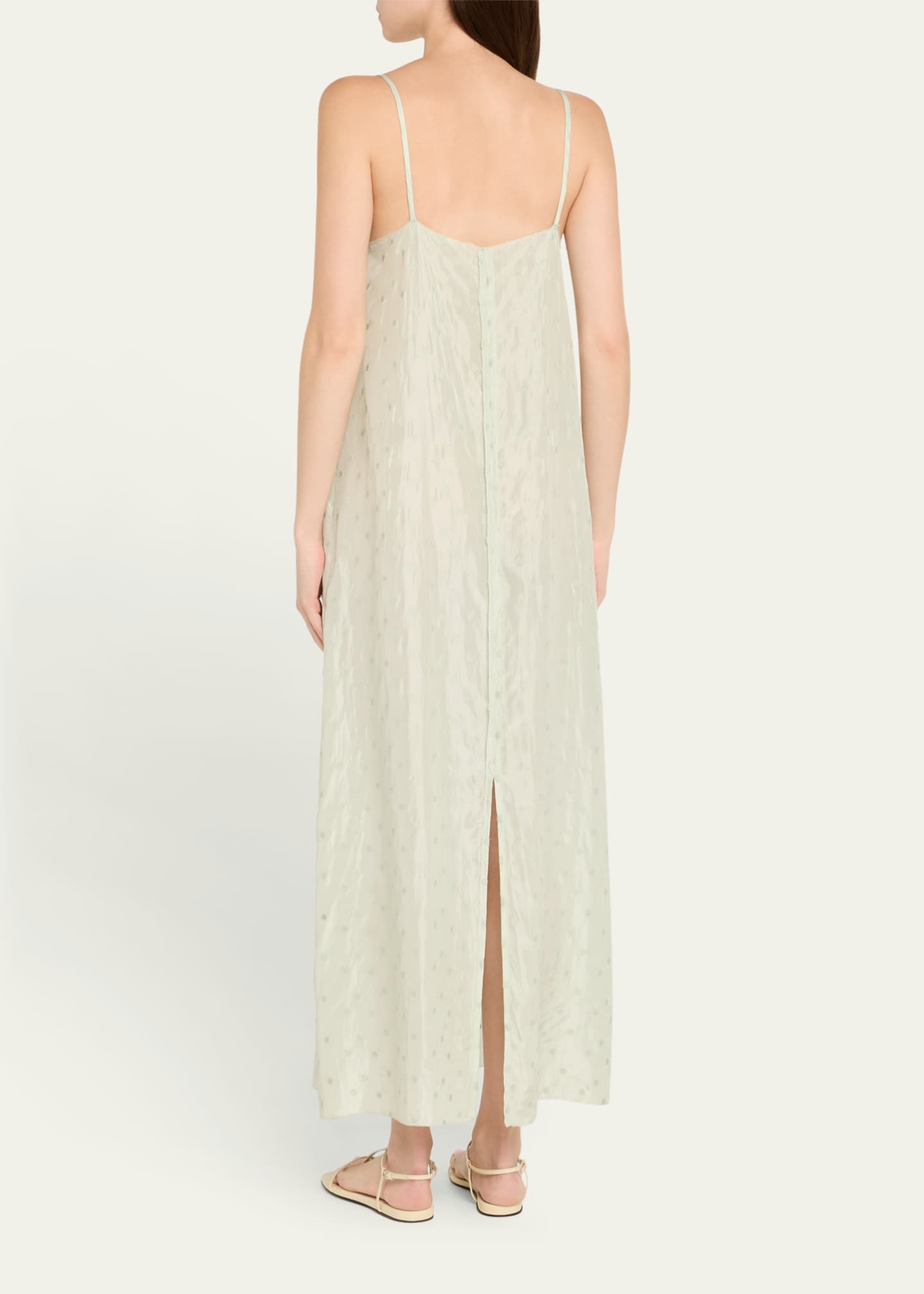 6397 Embroidered Silk Slip Dress Image 3 of 5