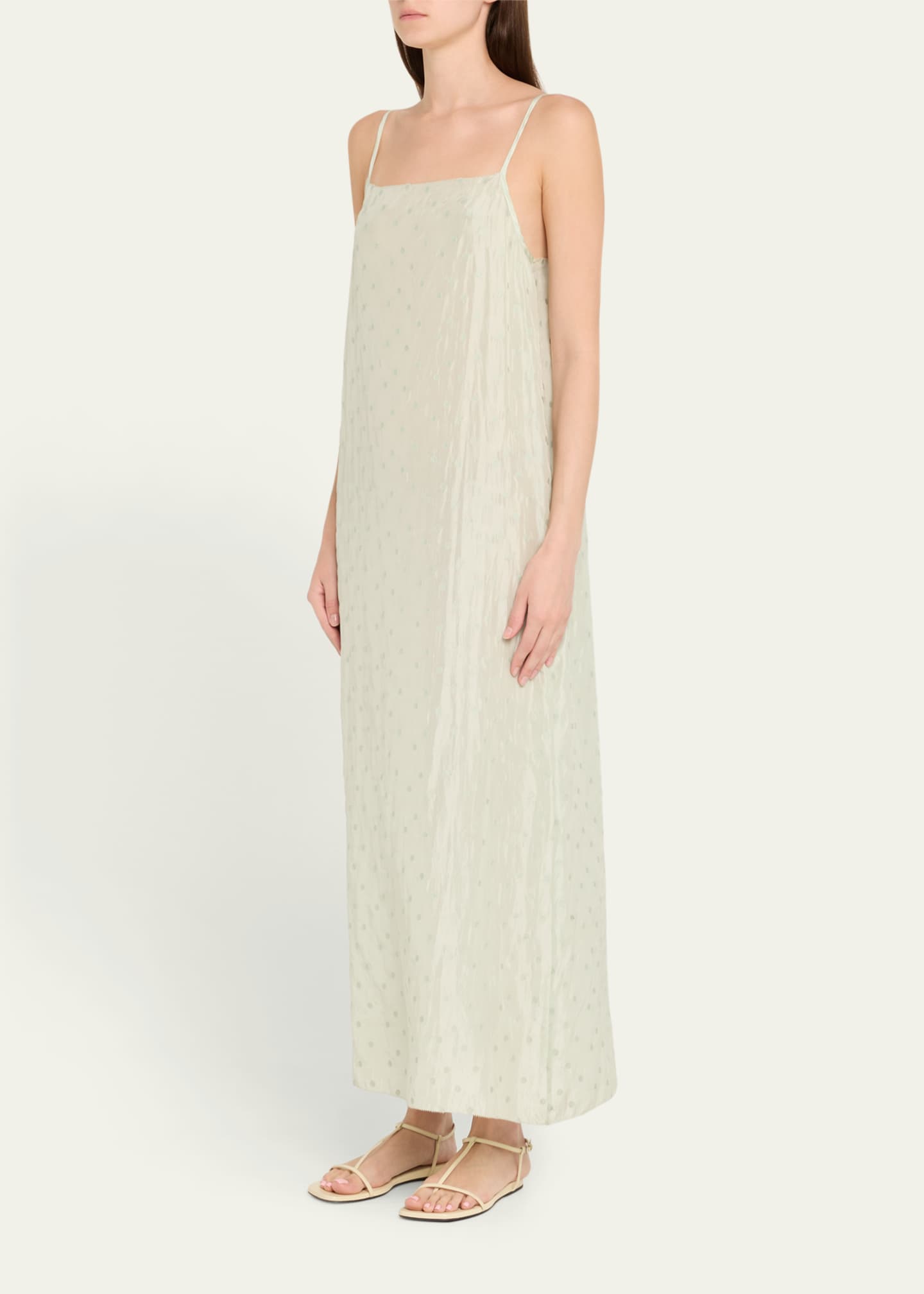 6397 Embroidered Silk Slip Dress Image 4 of 5