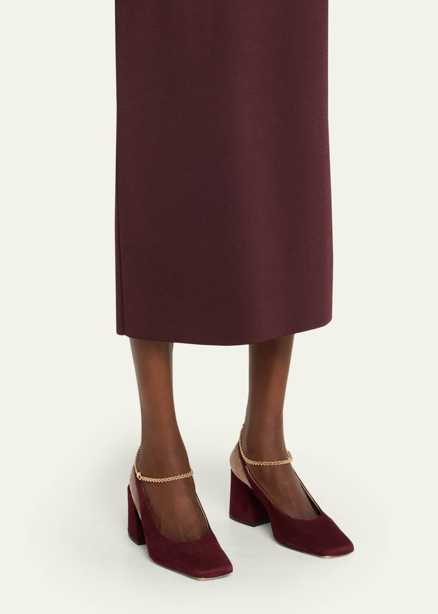 Maria Luca Ilaria Suede Slingback Anklet Pumps Image 2 of 6