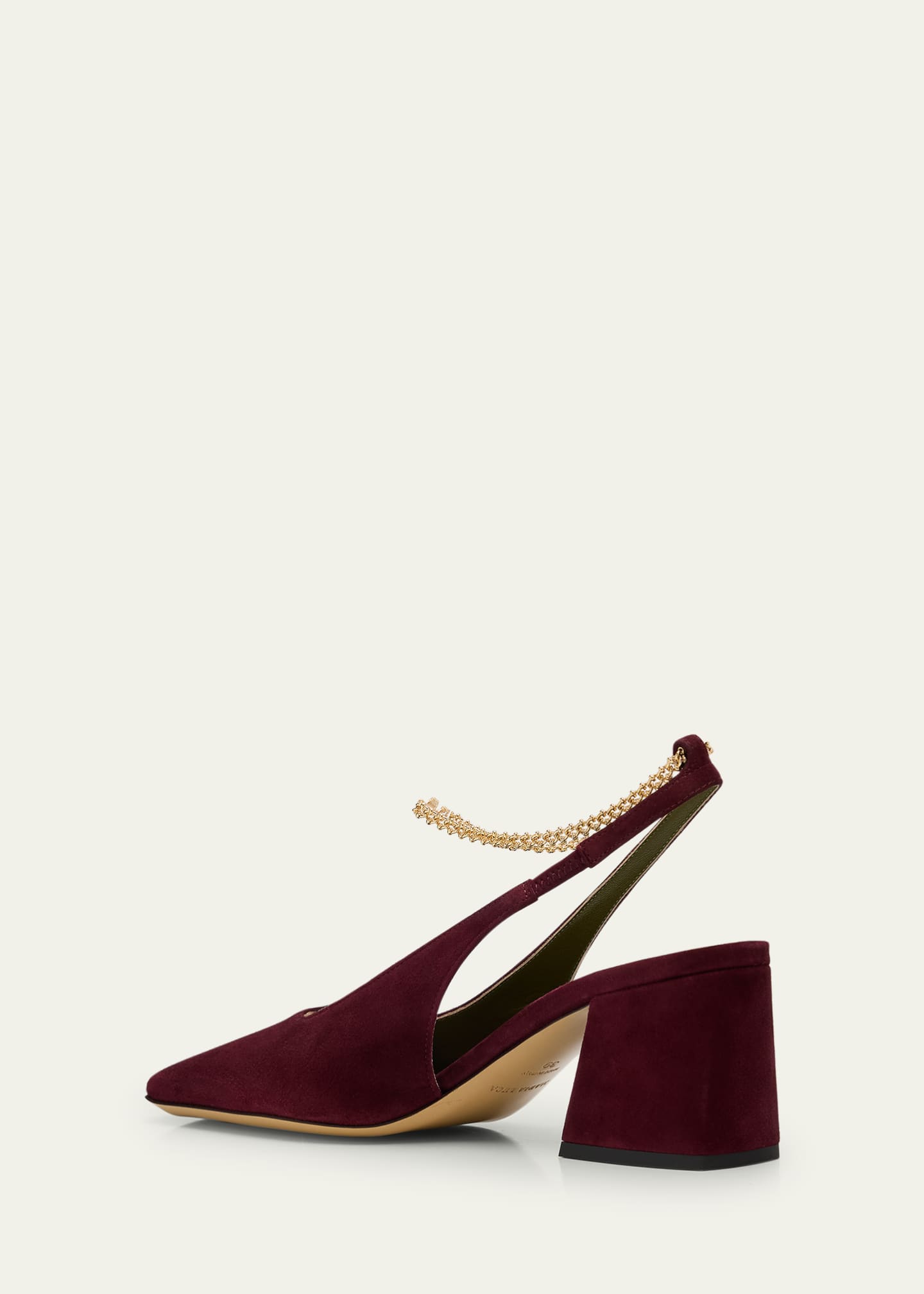Maria Luca Ilaria Suede Slingback Anklet Pumps Image 4 of 6