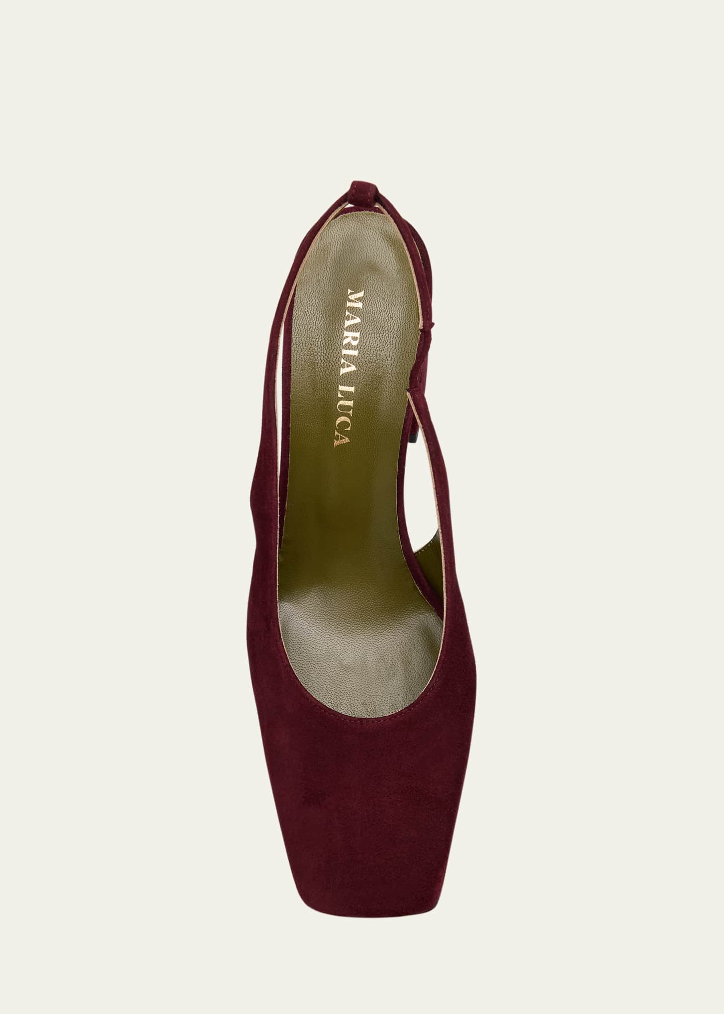 Maria Luca Ilaria Suede Slingback Anklet Pumps Image 6 of 6
