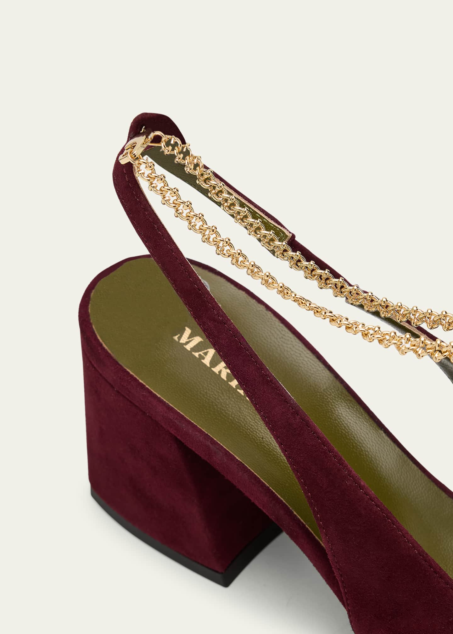 Maria Luca Ilaria Suede Slingback Anklet Pumps Image 5 of 6