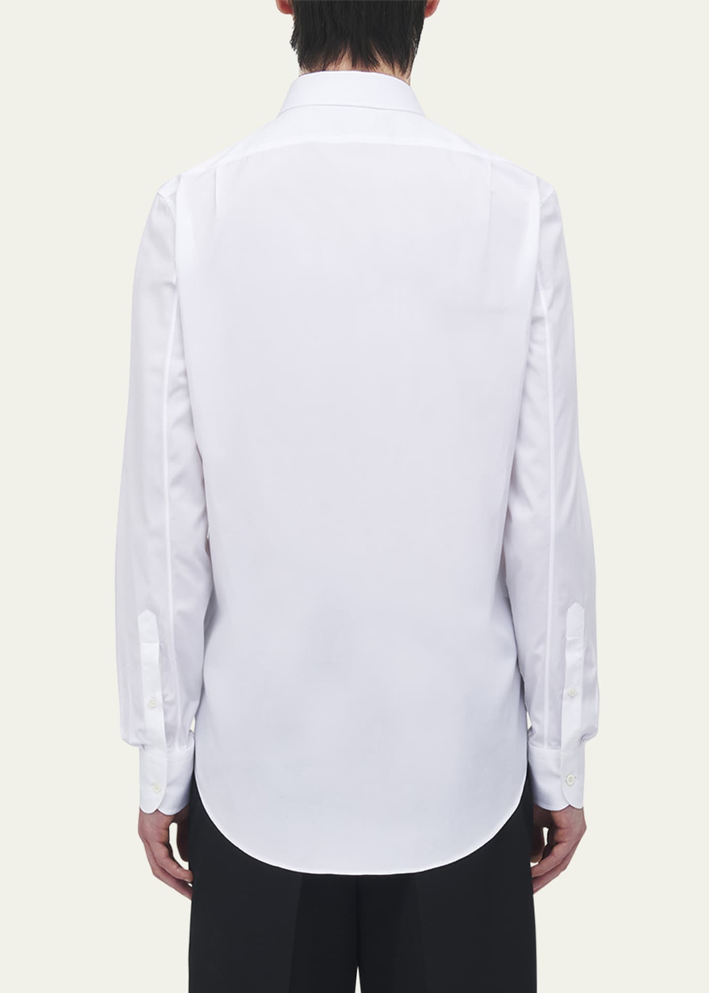 McQueen Men's Poplin Rose Embellished Dress Shirt Image 3 of 5