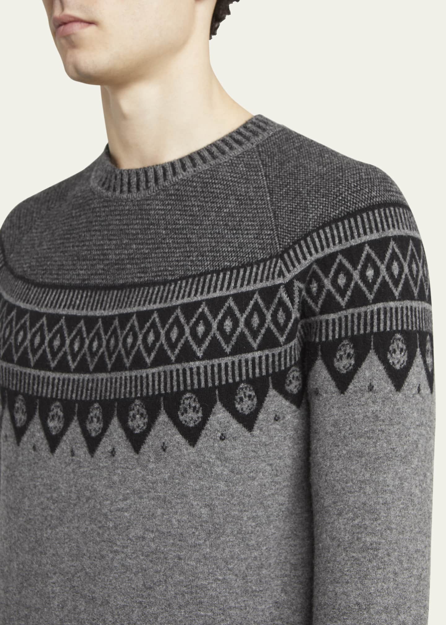McQueen Men's Skull Fair Isle Sweater Image 5 of 5