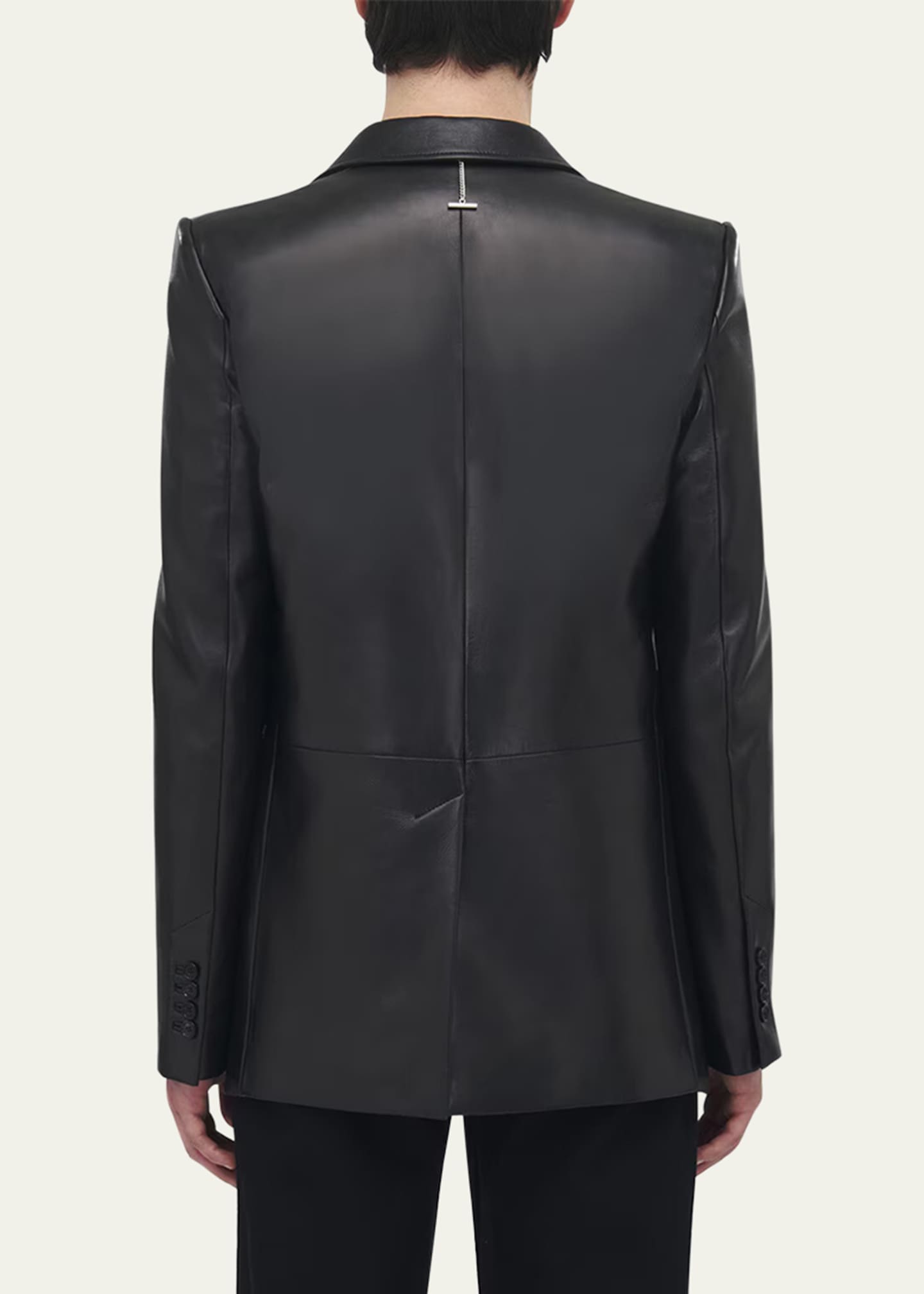McQueen Men's Leather Two-Button Blazer Image 3 of 5