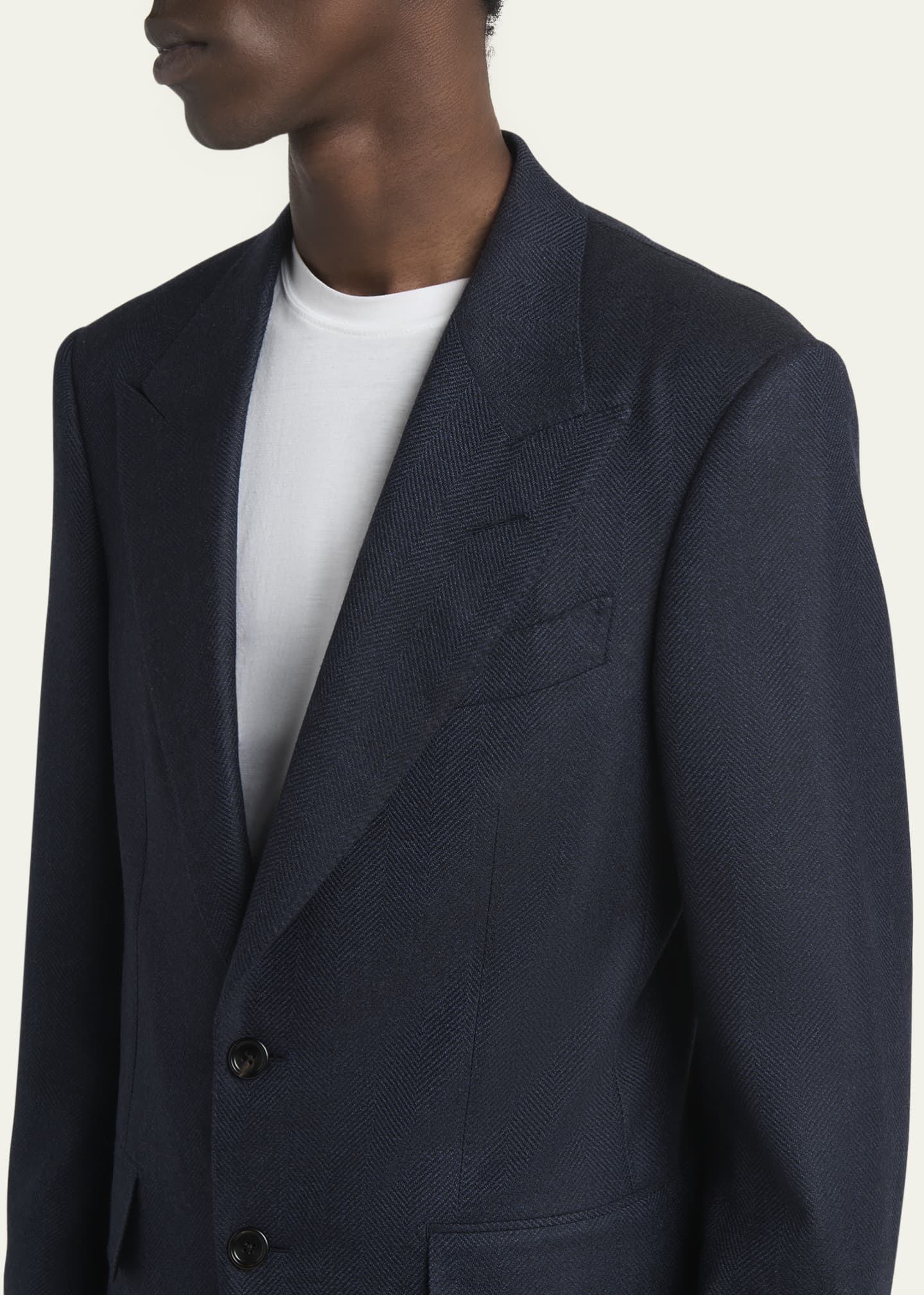 TOM FORD Men's Shelton Wool Herringbone Sport Coat Image 5 of 5