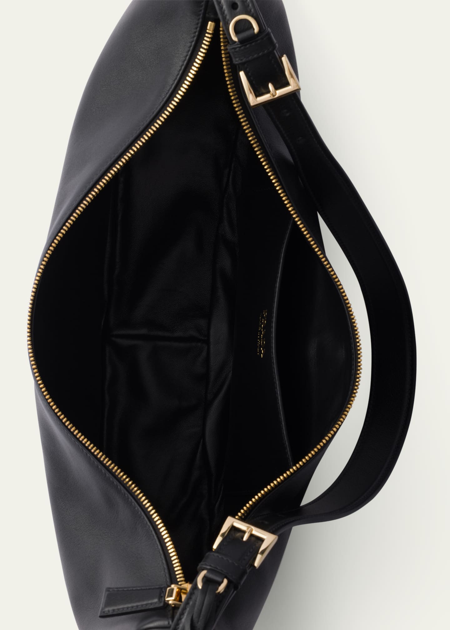 Prada Crescent Soft Grain Leather Shoulder Bag Image 4 of 5