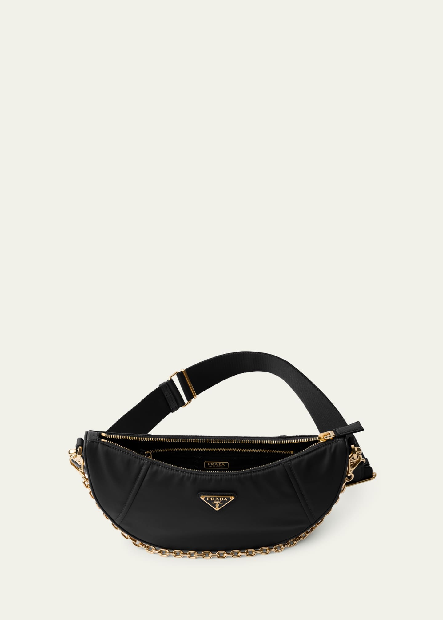 Prada Demi-Lune Re-Nylon Shoulder Bag Image 4 of 5