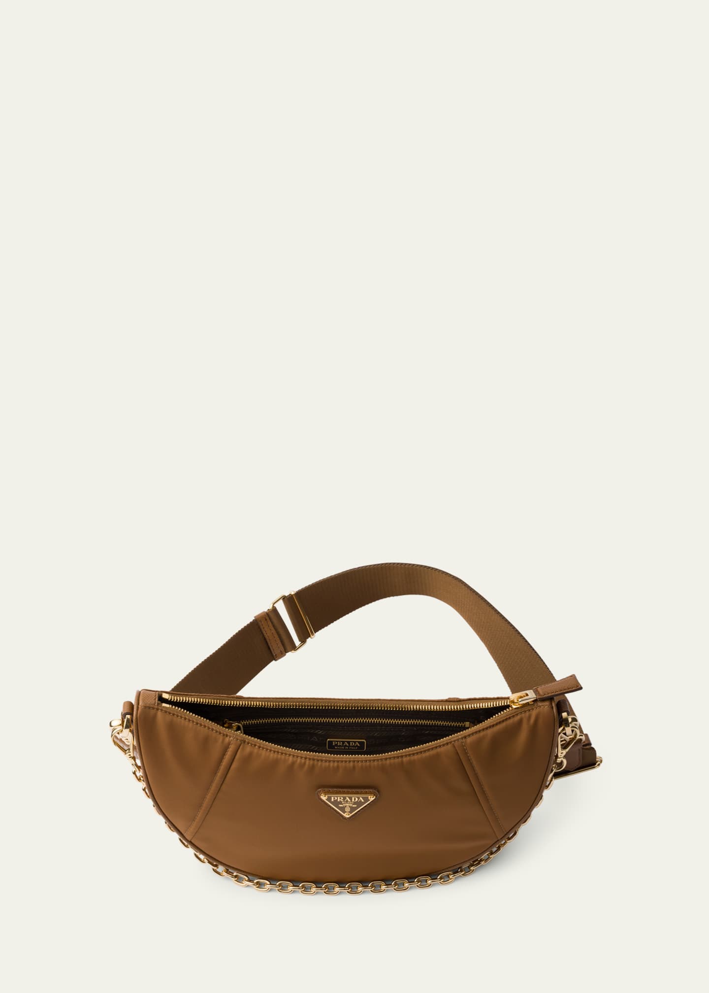 Prada Demi-Lune Re-Nylon Shoulder Bag Image 4 of 5
