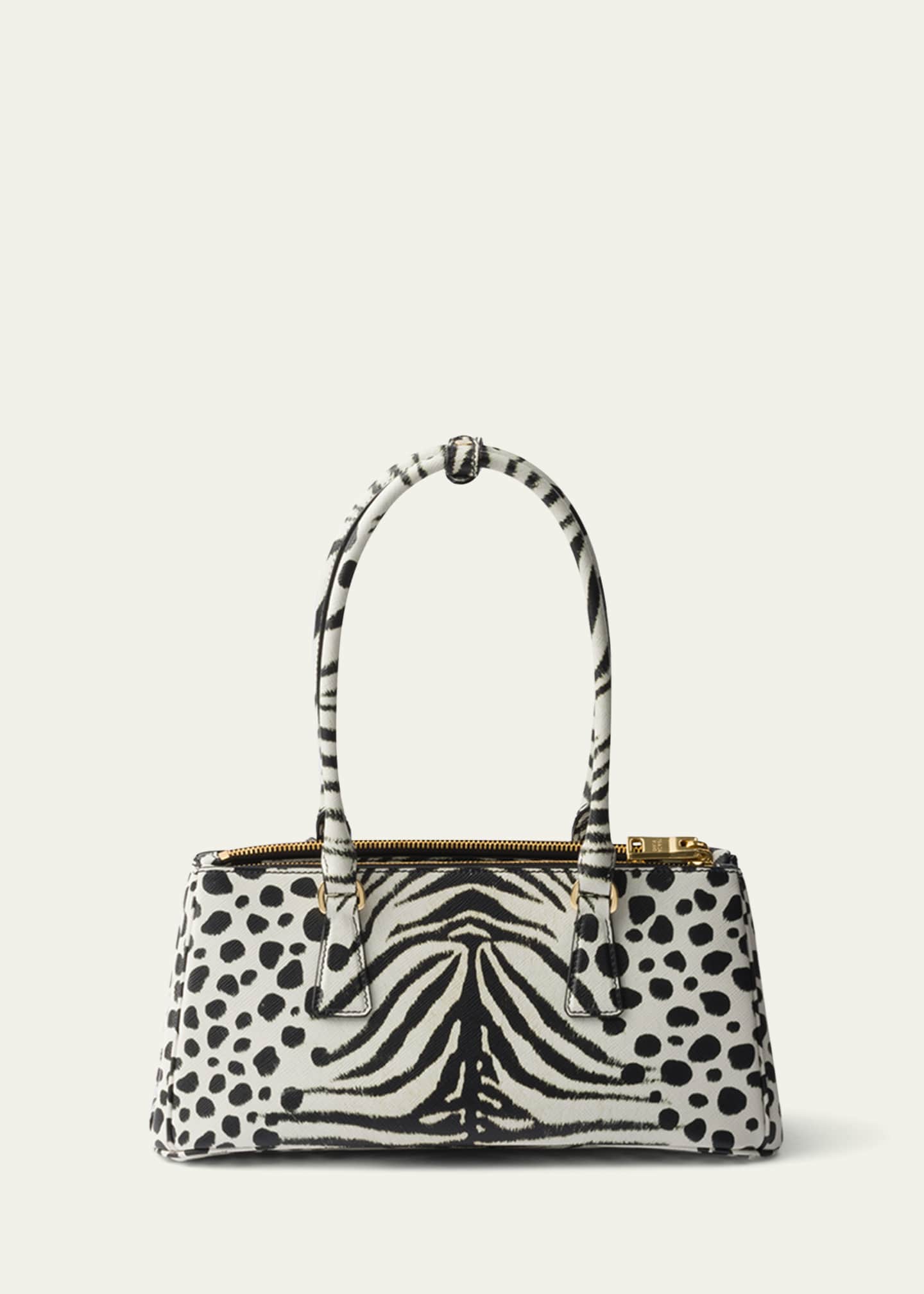 Prada Galleria Animal-Print Leather Shoulder Bag Image 3 of 4