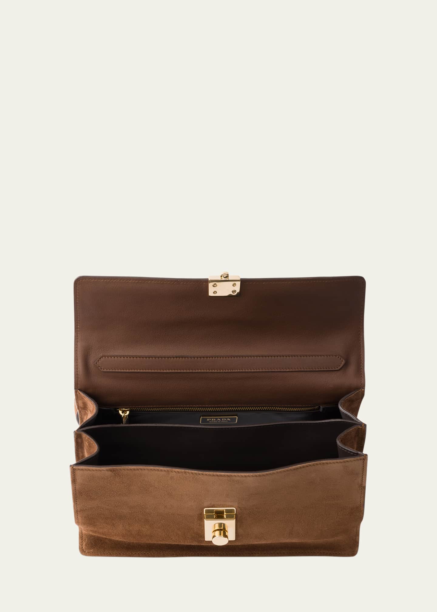 Prada Soft Sound Suede Shoulder Bag - Bergdorf Goodman