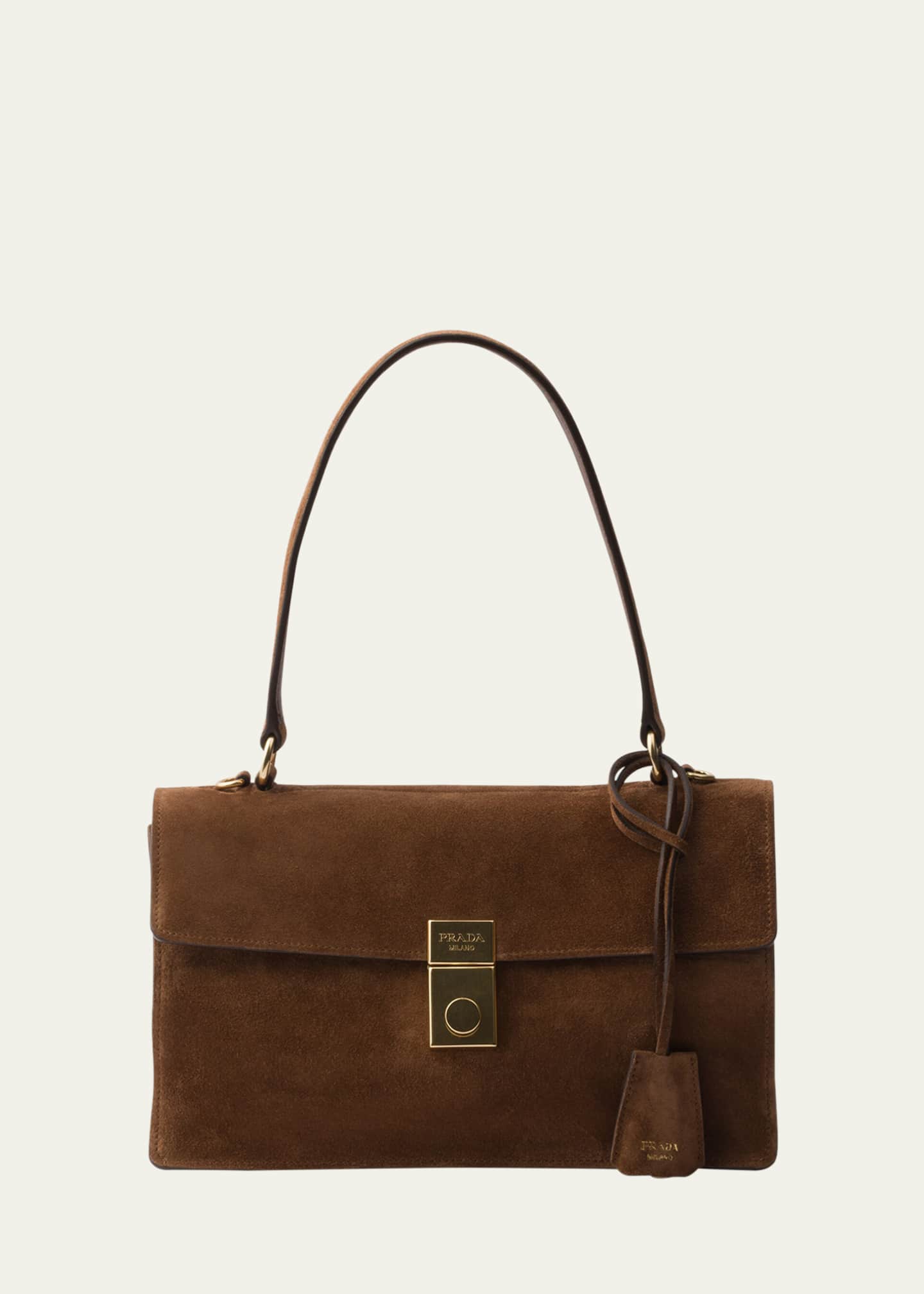 Prada Soft Sound Suede Shoulder Bag - Bergdorf Goodman