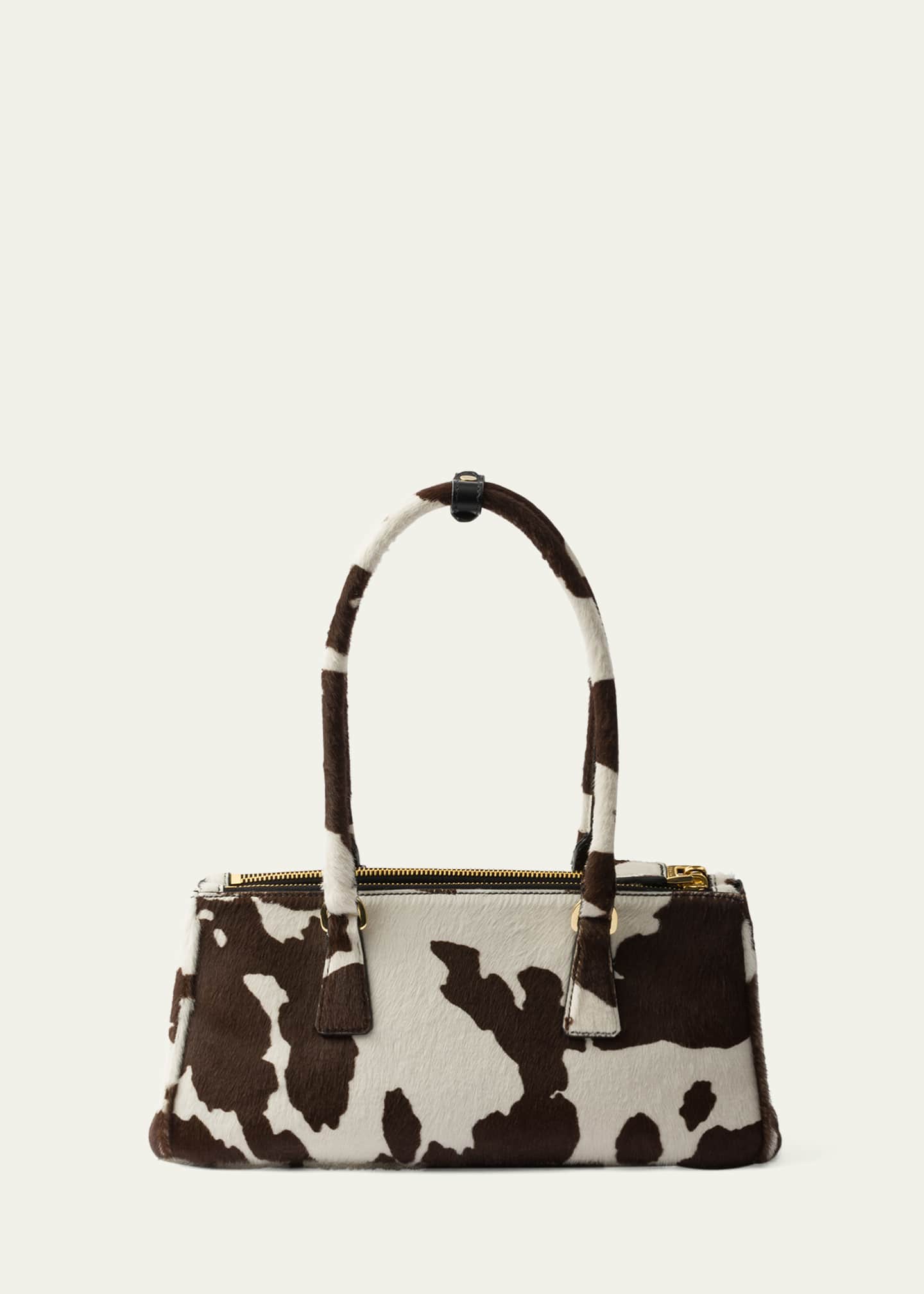 Prada Galleria Cow-Print Calf Hair Shoulder Bag Image 3 of 5