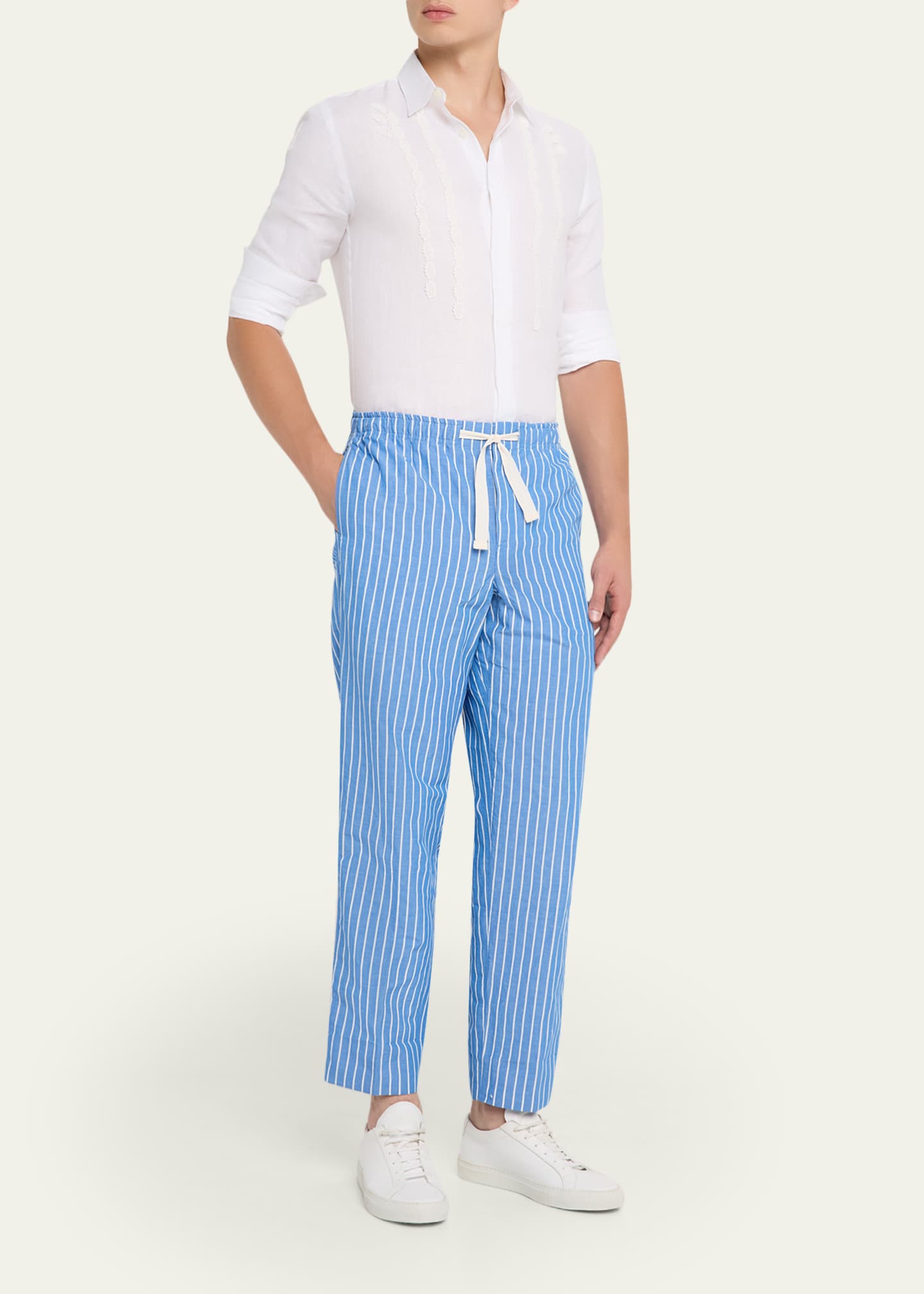 Orlebar Brown Men's Alex Relaxed-Fit Deckchair Stripe Trousers