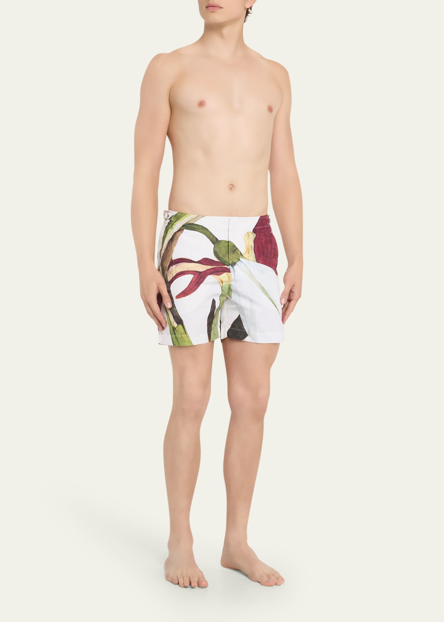 Orlebar Brown Men's Orchid Print Swim Shorts, 6