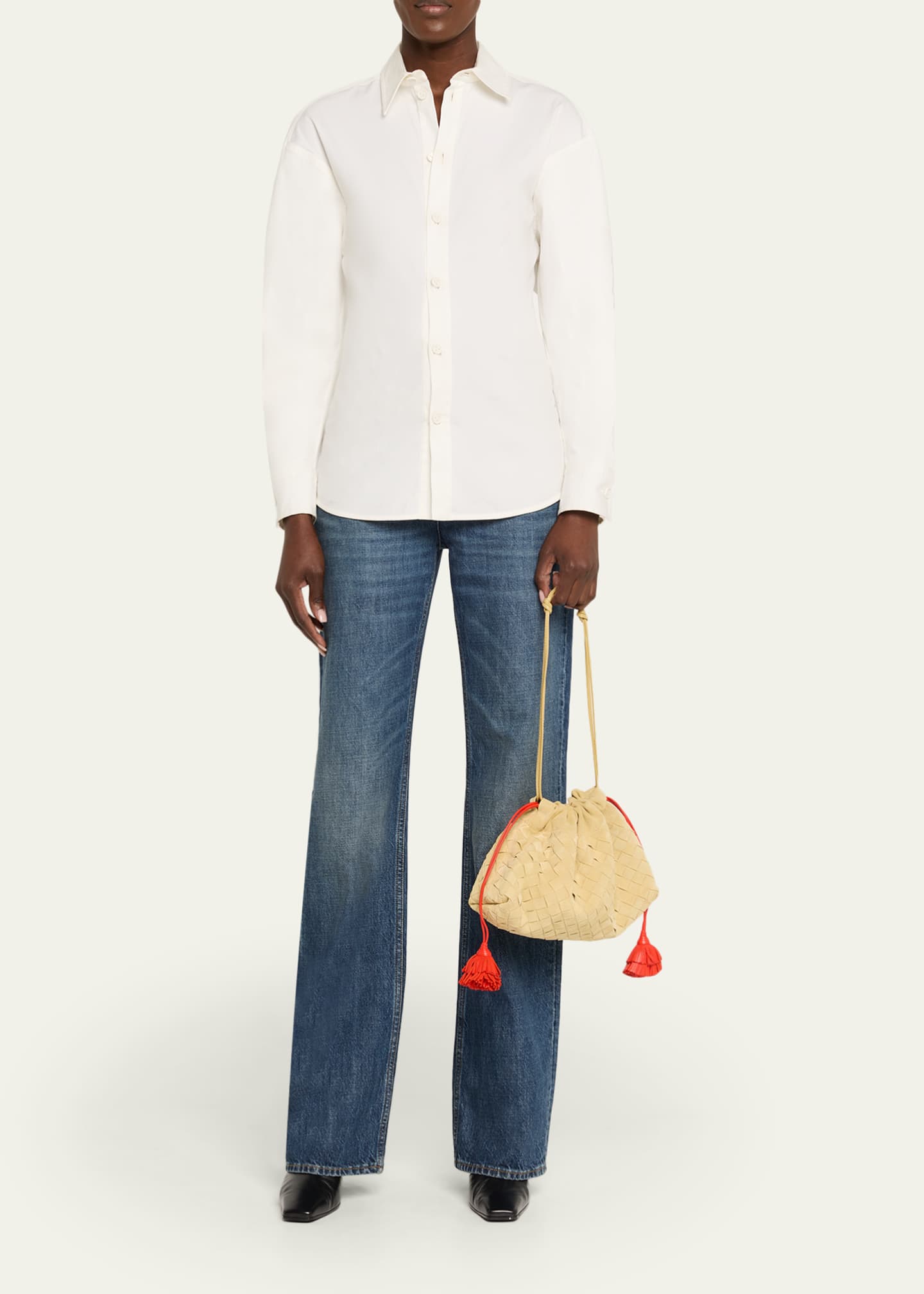 Bottega Veneta Soiree Dustbag Suede Pouch Bag - Bergdorf Goodman