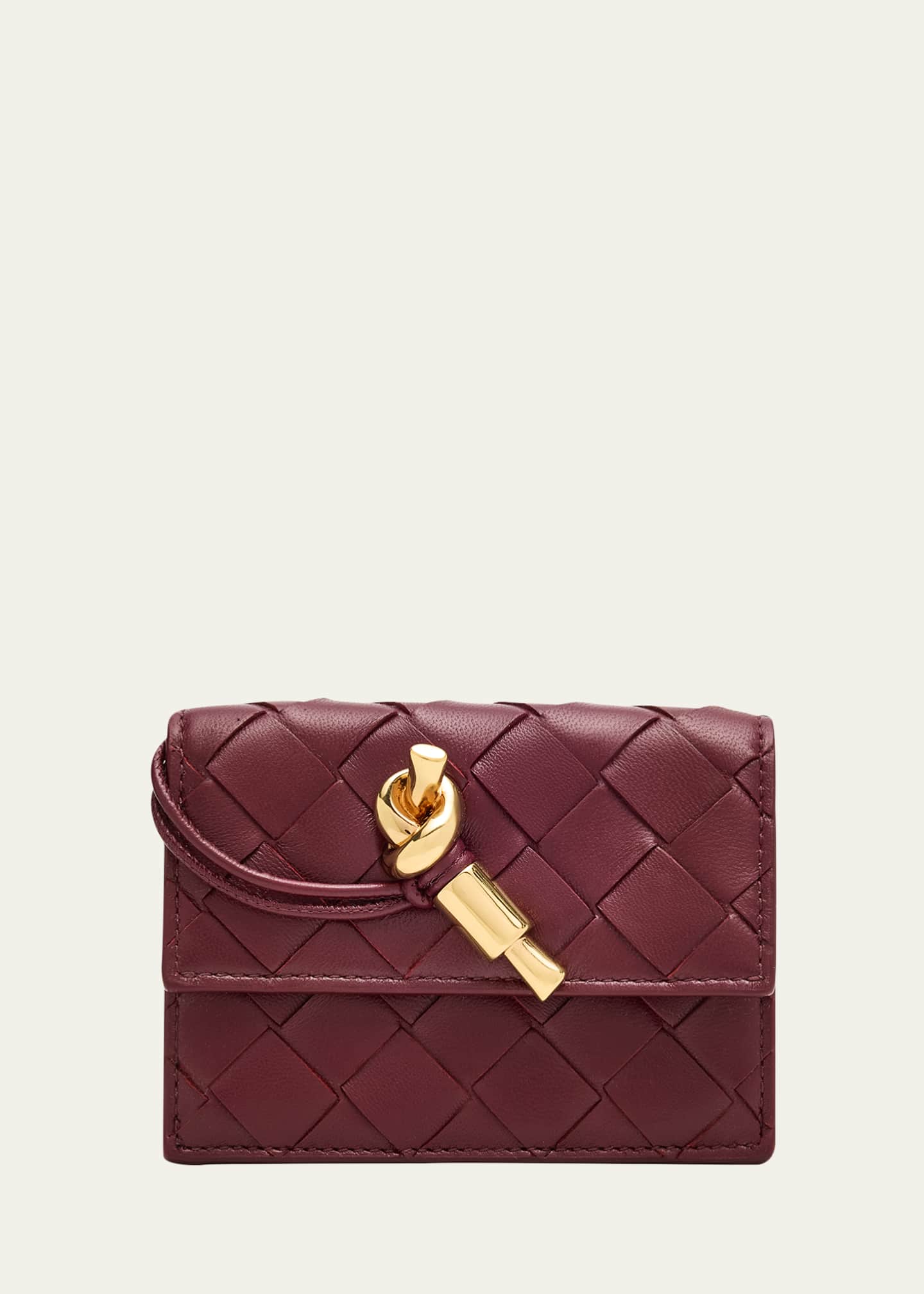 超美品　BOTTEGA VENETA Card Case On Chain Bottega Veneta Woven Leather Card Case | Saks Fifth Avenue