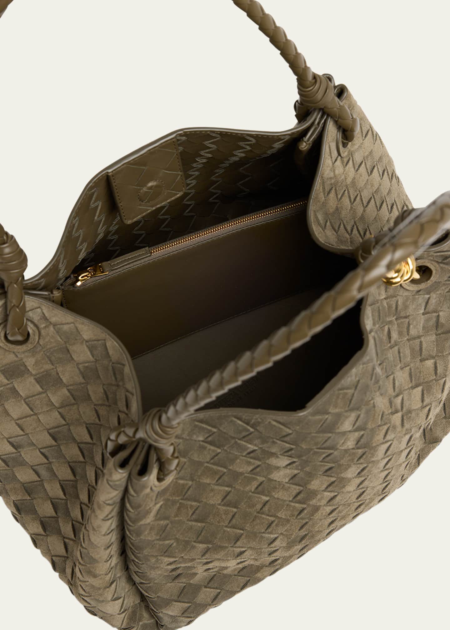 【関税・送料込み】Bottega Veneta Large Parachute Bag Bottega Veneta Large Parachute Suede Shoulder Bag - Bergdorf