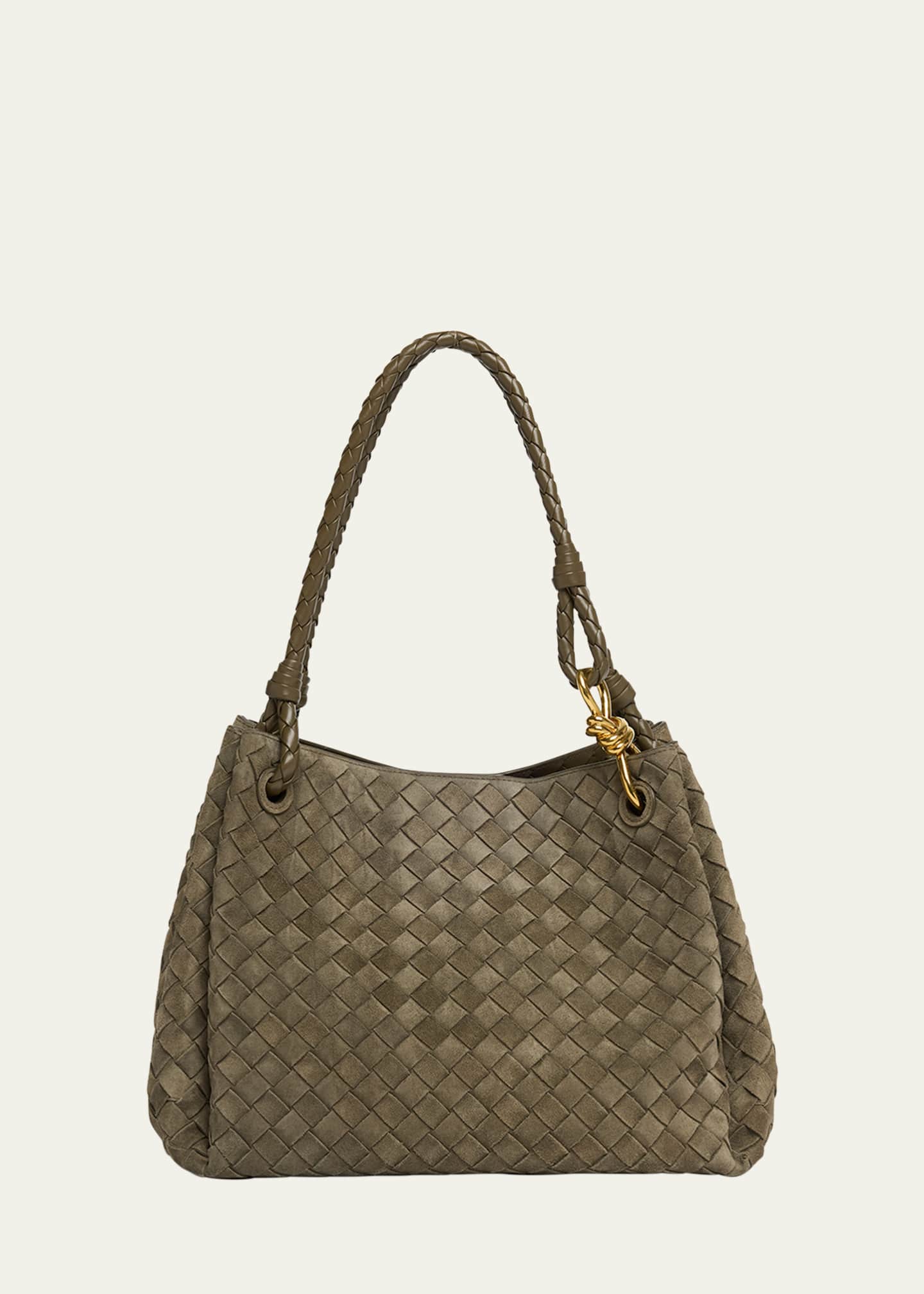 【関税・送料込み】Bottega Veneta Large Parachute Bag Bottega Veneta Large Parachute Suede Shoulder Bag - Bergdorf
