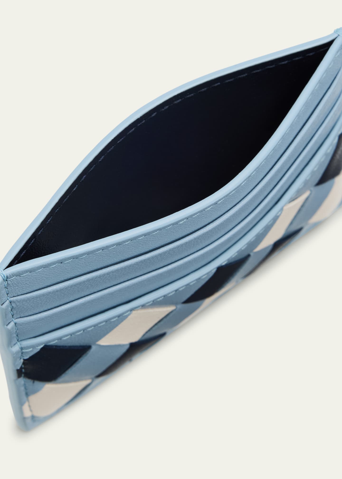 Bottega Veneta Vichy Leather Card Case Image 3 of 4