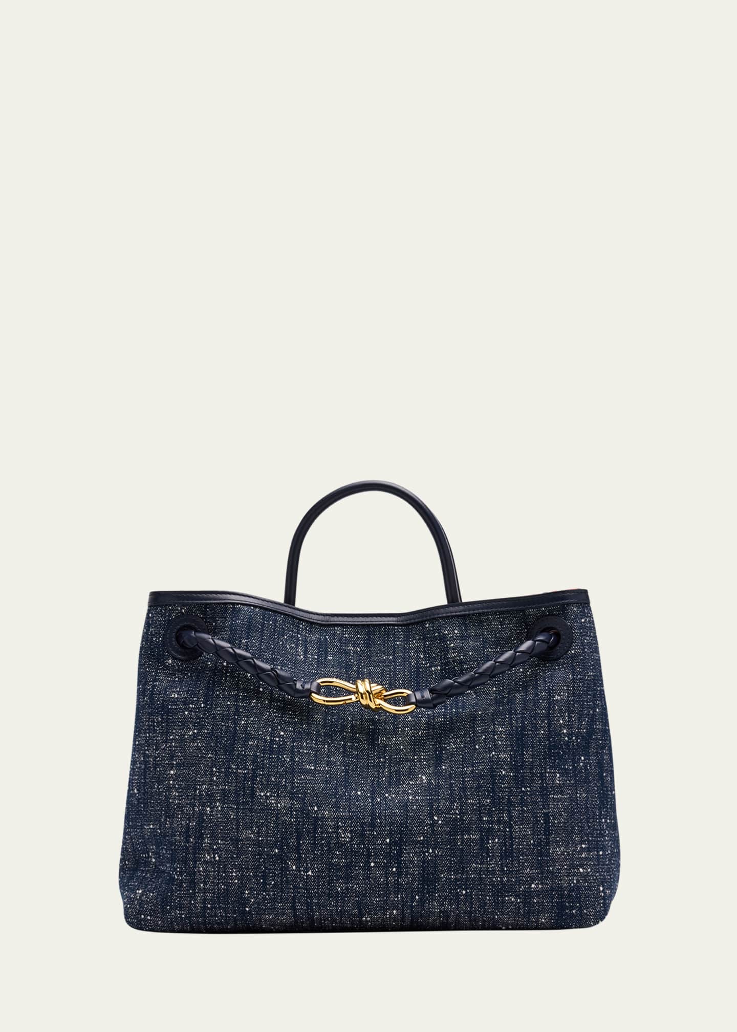 Bottega Veneta Andiamo Medium Boucle Denim Tote Bag - Bergdorf Goodman