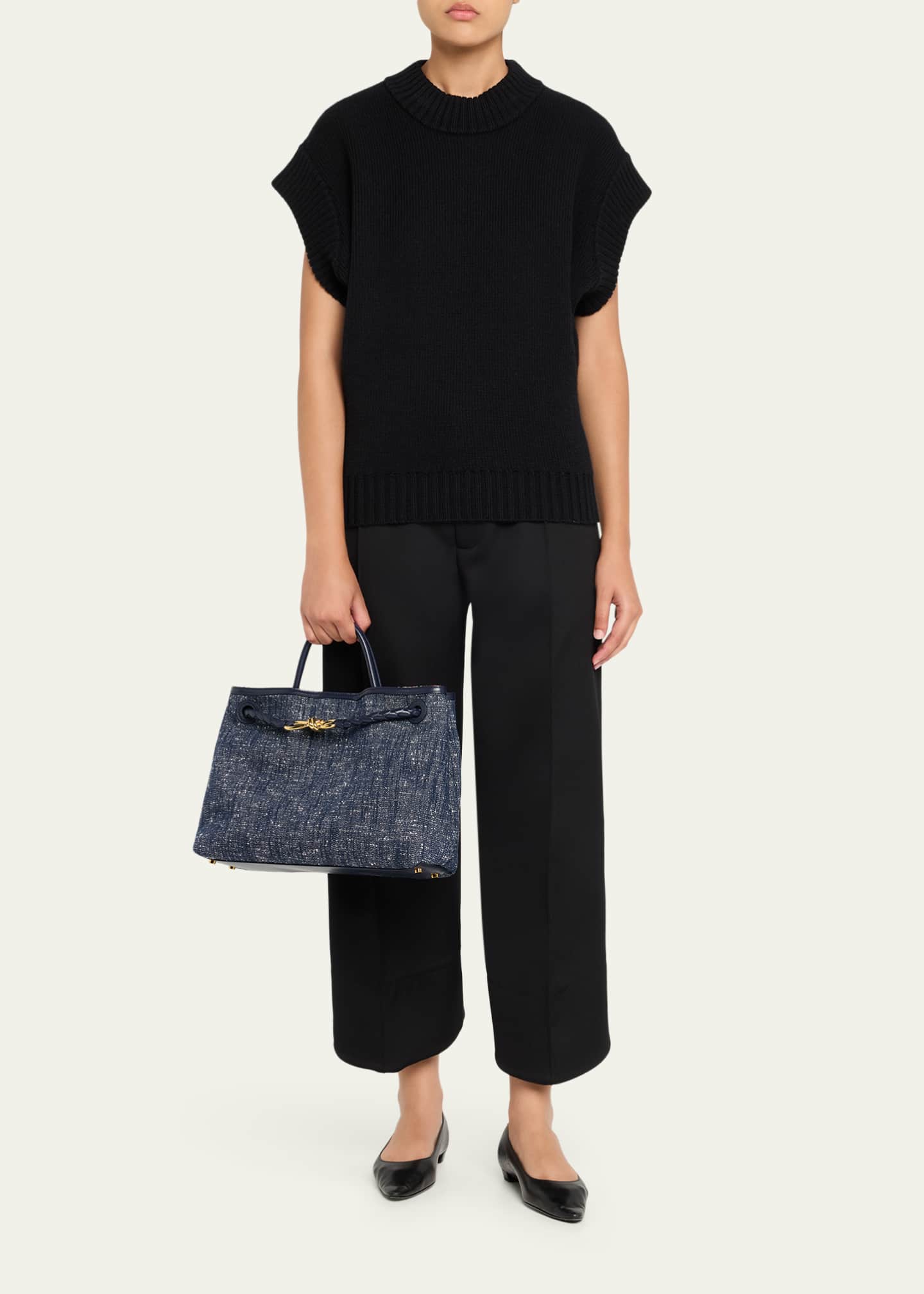 Bottega Veneta Andiamo Medium Boucle Denim Tote Bag - Bergdorf Goodman