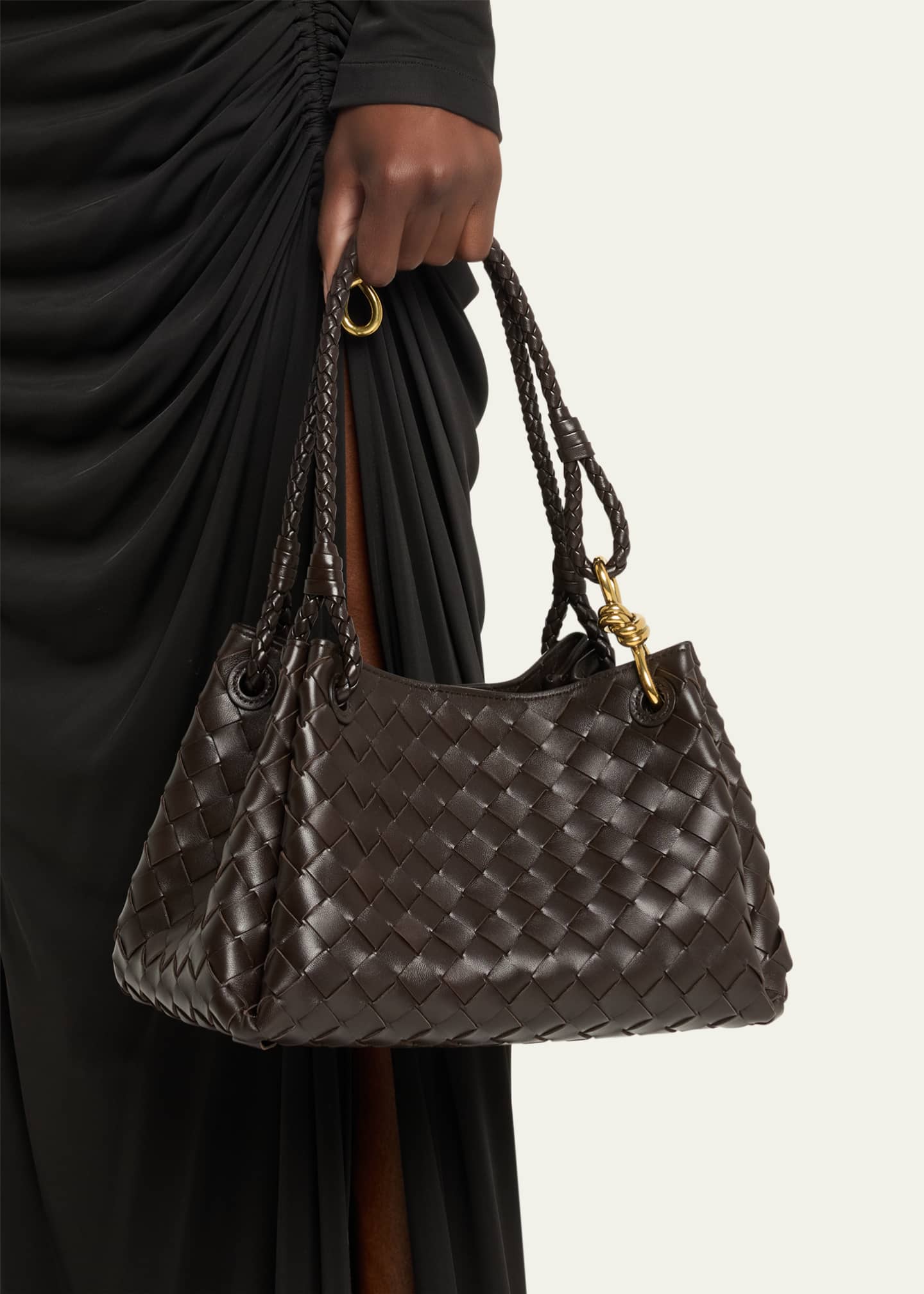 ショルダーバッグ・ポシェット Bottega Veneta PARACHUTE SHOULDER BAG Bottega Veneta Parachute Small Shoulder Bag in White - E