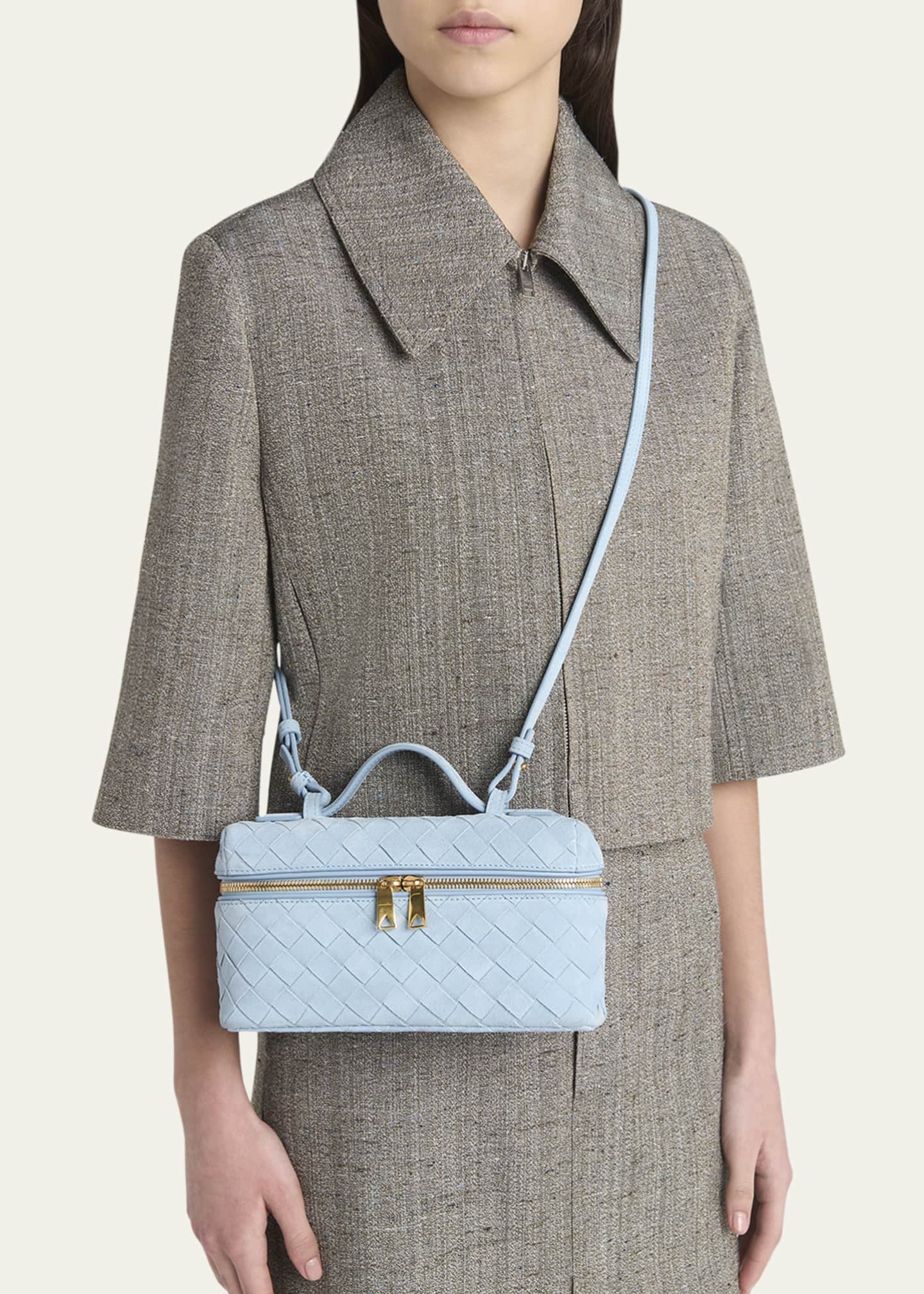 Bottega Veneta Bang Bang Mini Suede Vanity Case Image 2 of 6