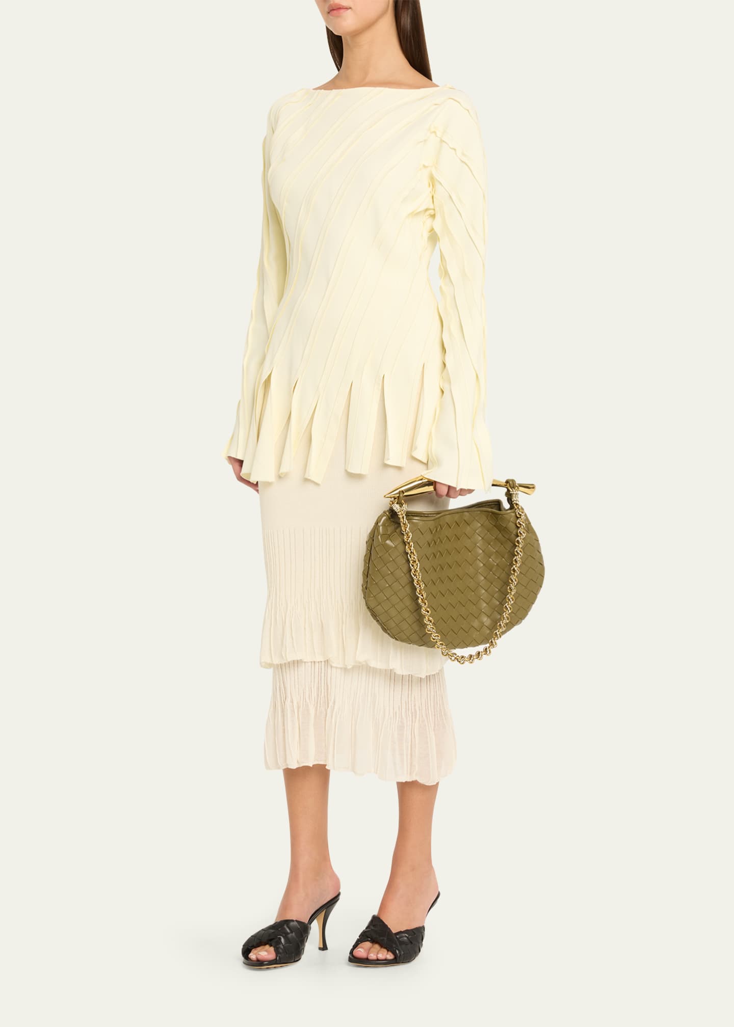 Sardine Small Nappa Leather Top-Handle Bag