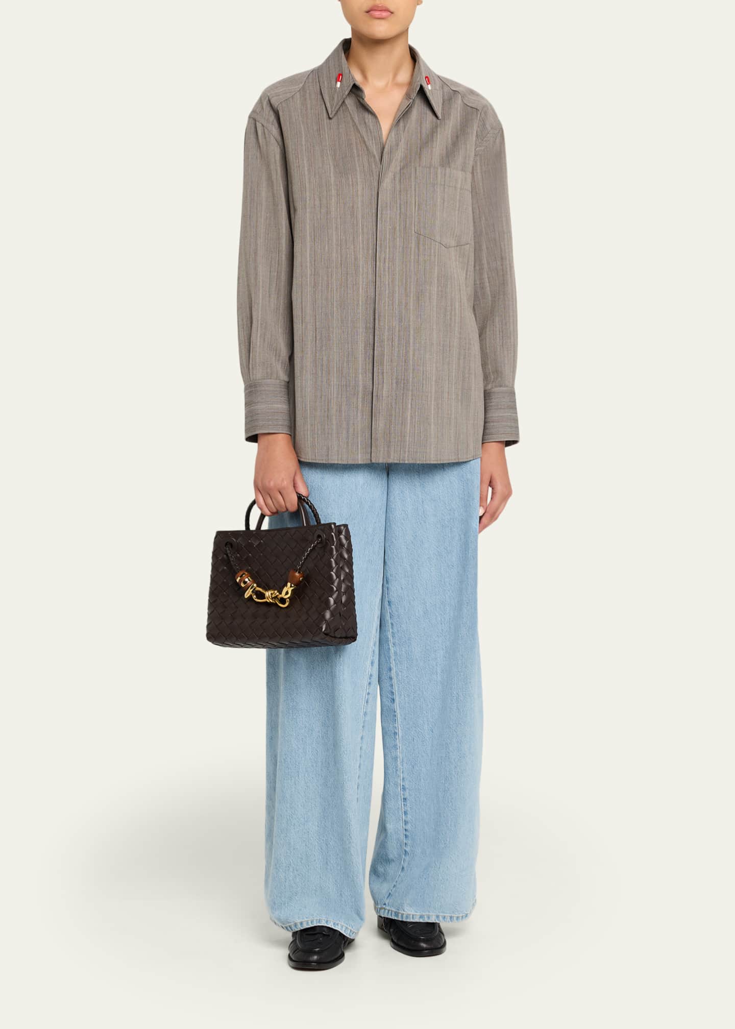Bottega Veneta Andiamo Small Leather Top-handle Bag